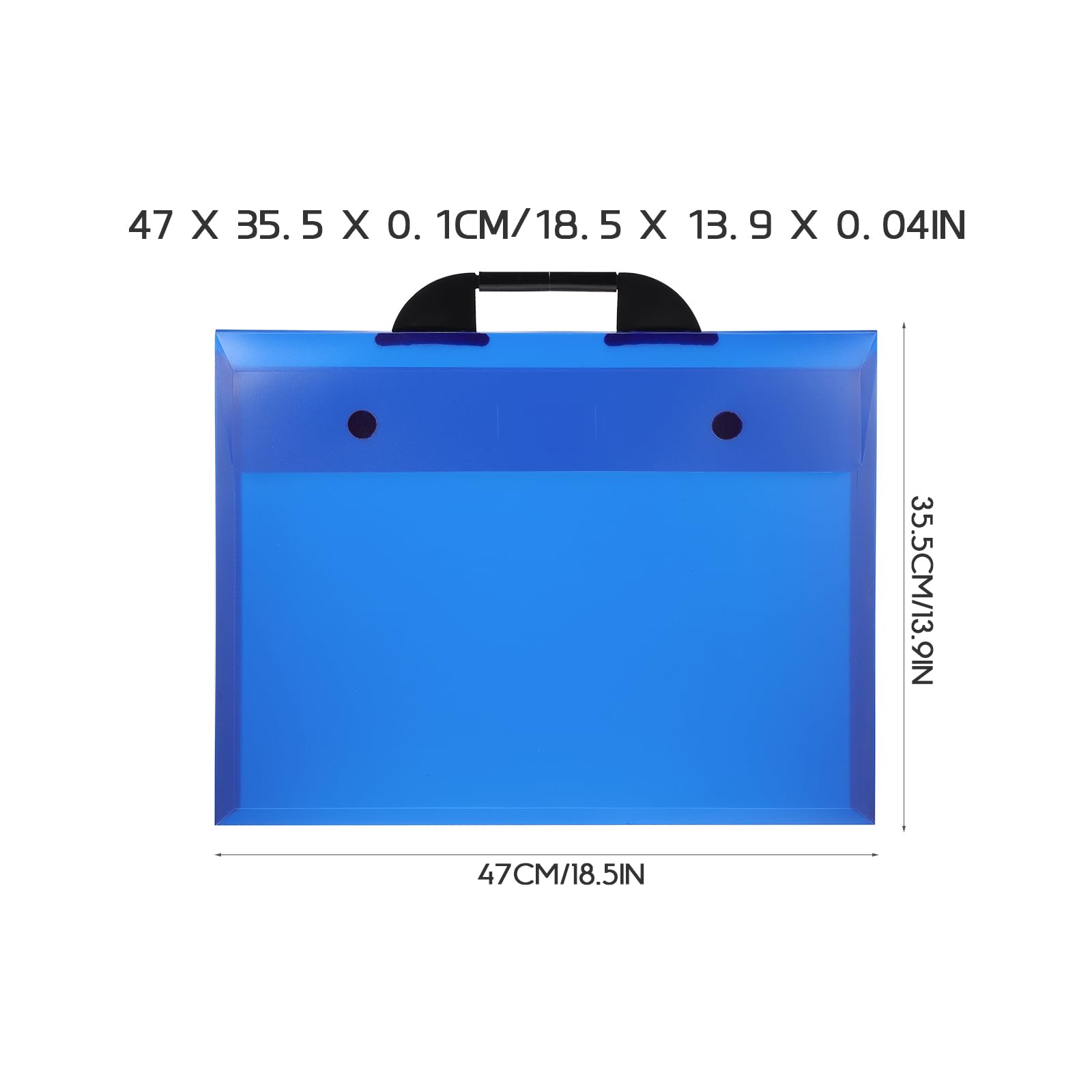 A3 Plastic Transparent Waterproof Expanding File Organizer - 18.5x14 Inch Oxford Cloth Edge Portfolio Envelope for Office, School, Travel, Art & Music Storage - Perfect for Document Filing, Project Organization and Business Travel Essentials