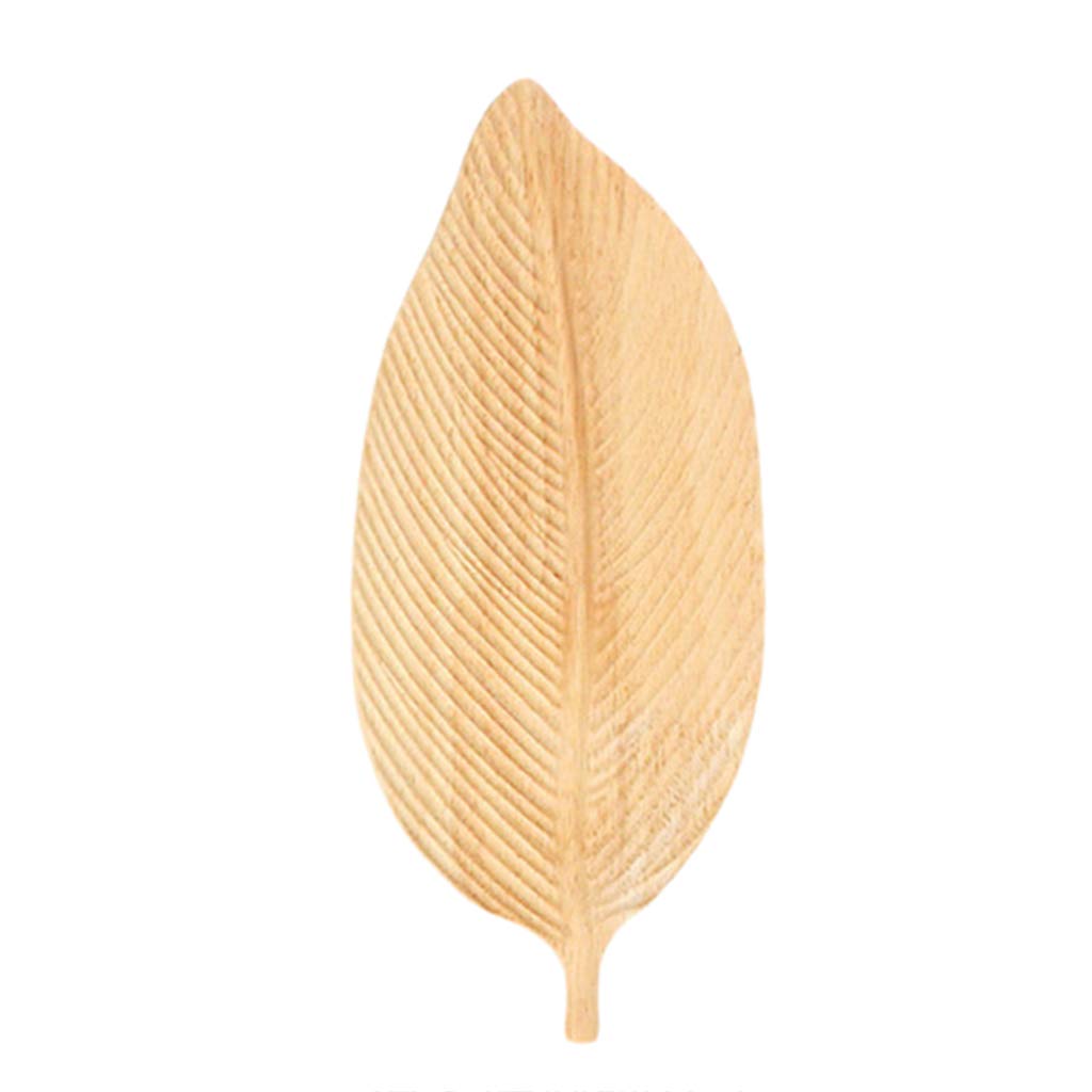 SOFEA Wooden Leaf Tray - Fruit Dessert Serving Platter for Home Decor & Coffee Table