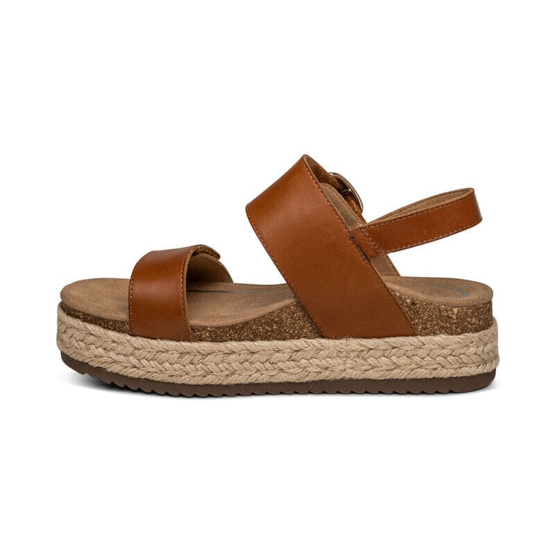 AETREX VANIA Arch Support Platform Sandals for Women - Comfortable Orthopedic Footwear for Walking, Travel & Everyday Wear