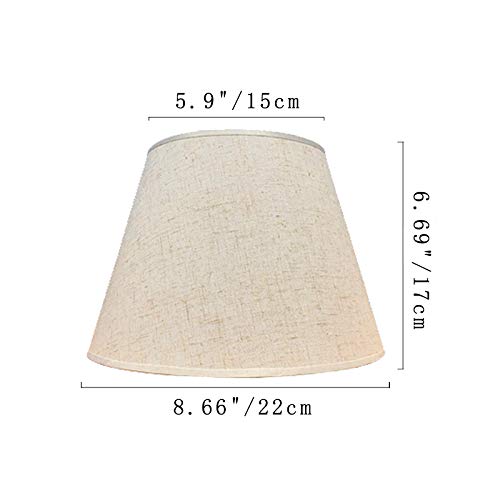 2-Pack Creamy White Woven Burlap Drum Lamp Shades - UNO Slip Fitter Replacement Shades for Floor Lamps, Table Lamps & Compatible Lighting Fixtures - Perfect for Living Room, Bedroom & Home Decor