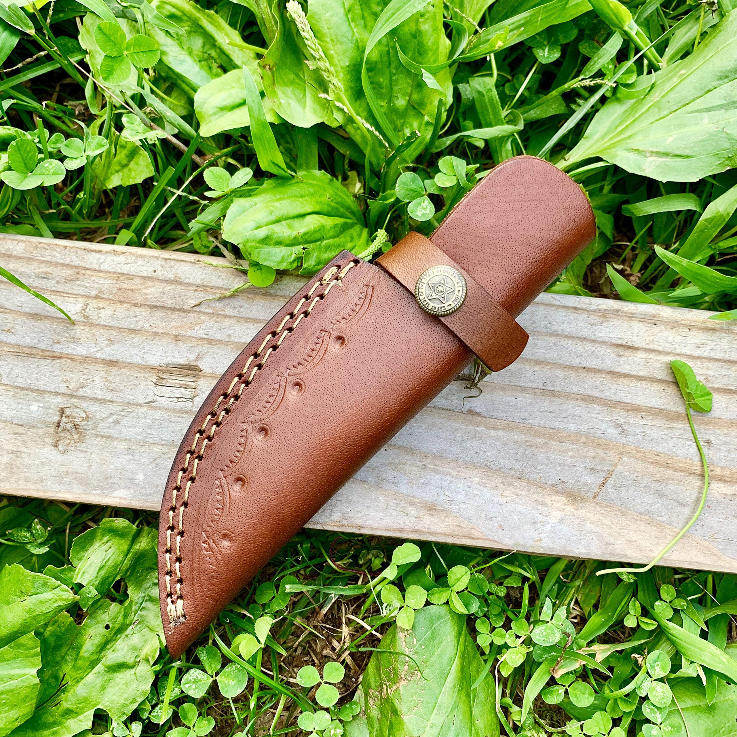 7-Inch Custom Handmade Leather Knife Sheath for 4