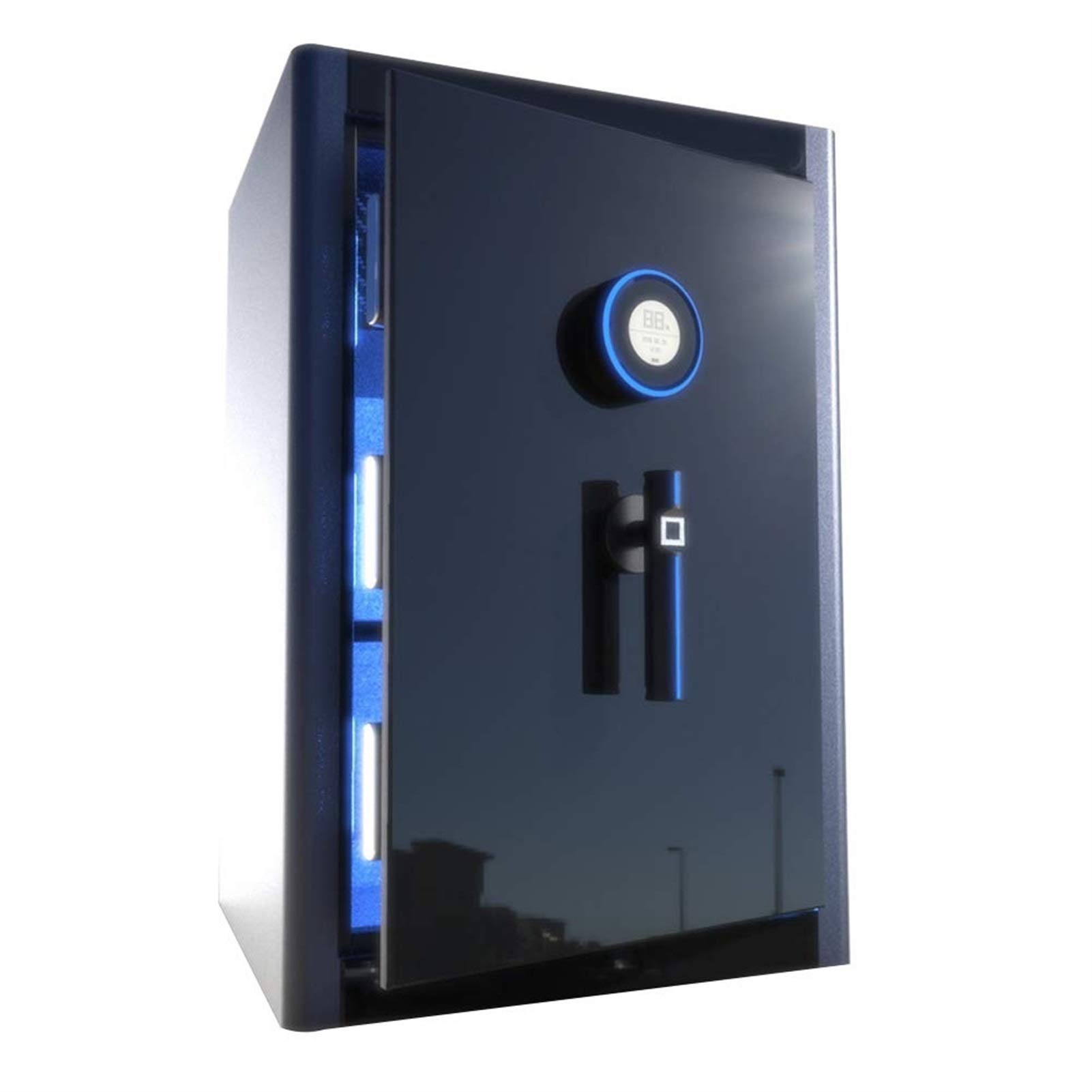 Steel Home Security Safe Box with Digital Lock & Keys - Fireproof & Waterproof Money Safe for Cash, Jewelry, Documents - Heavy Duty Steel Alloy Drop Safe for Home, Office, Hotel (Black/White Options) - Perfect for Bedroom, Closet & Travel Security