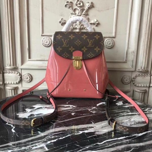 LV Hot Springs Backpack in Patent Leather Vieux Rose - Stylish Luxury Travel Bag for Women, Perfect for Work, Gym & Weekend Getaways