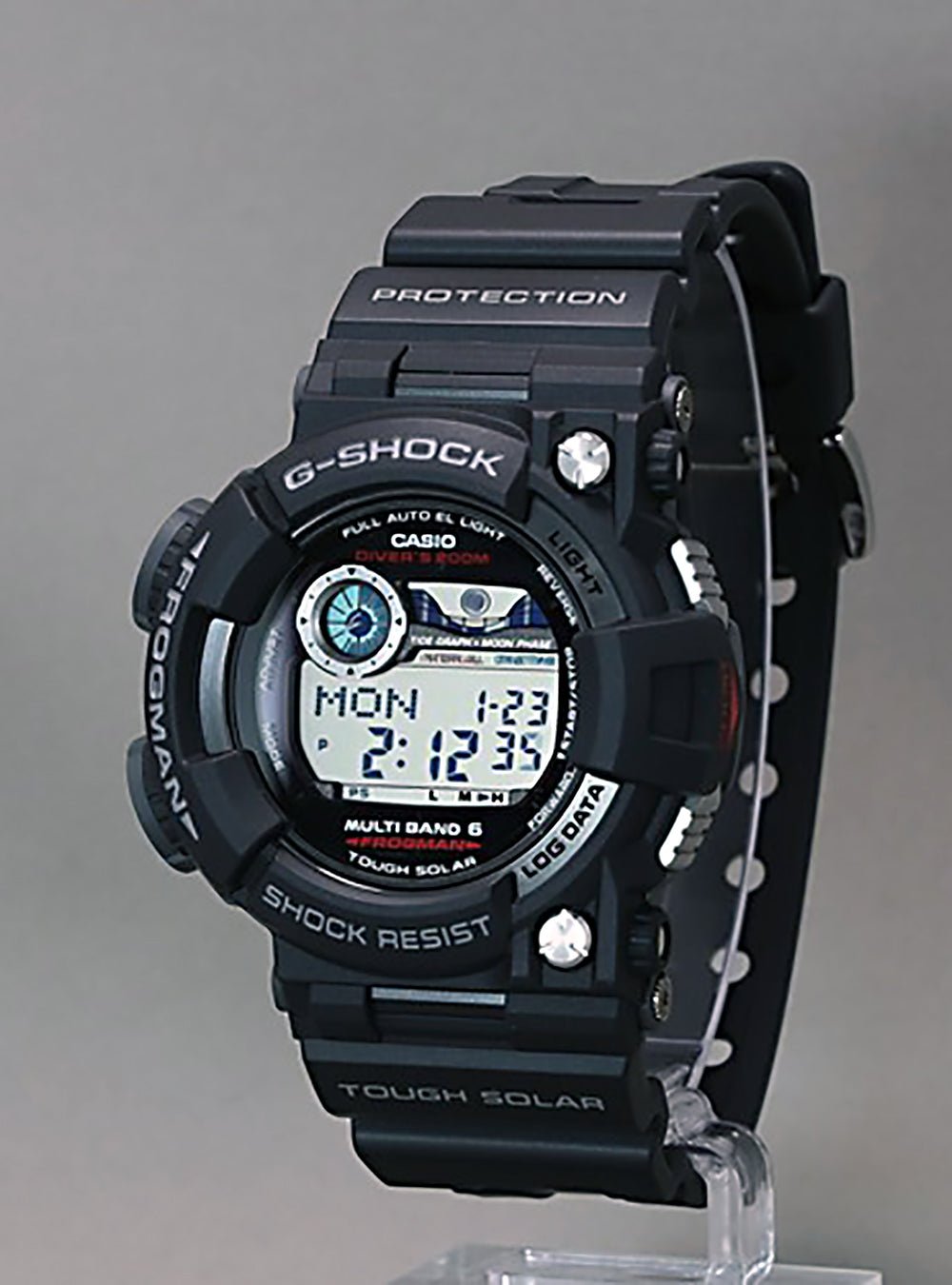 CASIO G-Shock Frogman GWF-1000-1JF Japan Made Dive Watch - Waterproof 200M, Solar Powered, Atomic Timekeeping for Scuba Diving & Outdoor Adventures