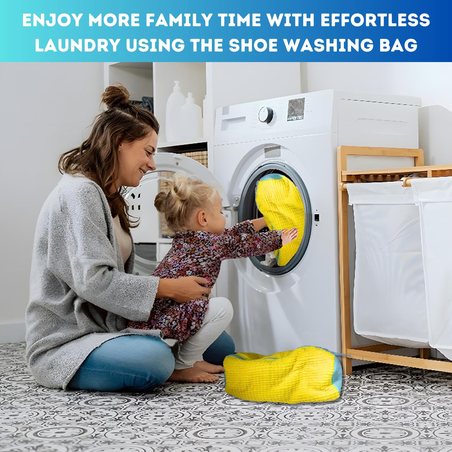 2PCS Reusable Shoe Washing Machine Bags for Sneakers, Tennis & Gym Shoes with 4 Shoe Trees - Durable Laundry Cleaner Bags for Washer & Dryer - Perfect for Travel, Sports & Daily Shoe Care - Men & Women Shoe Protection Accessories