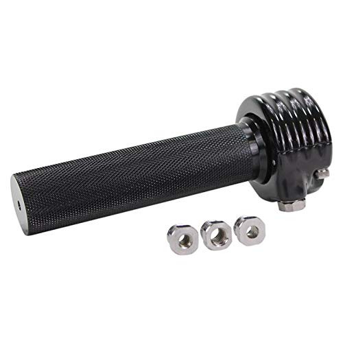 TC Bros. 1 Inch Single Cable Motorcycle Throttle - Black Handlebar Grip for Harley, Honda, Yamaha & Cruiser Bikes - Smooth Acceleration Control for Street & Custom Motorcycles