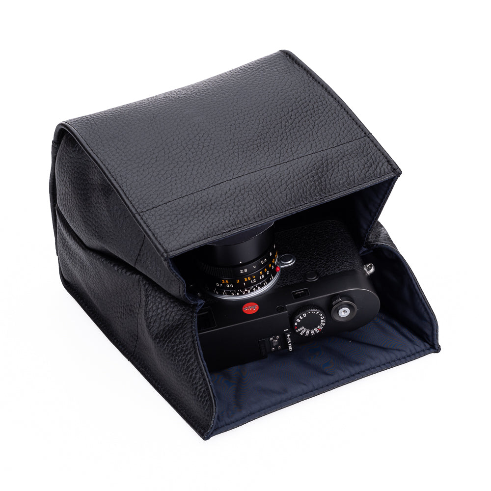 Artisan & Artist ACAM 78 Genuine Leather Camera Body Pouch & Lens Wrap - Black | DSLR/Mirrorless Camera Accessory for Photographers | Perfect for Travel, Hiking & Outdoor Photography