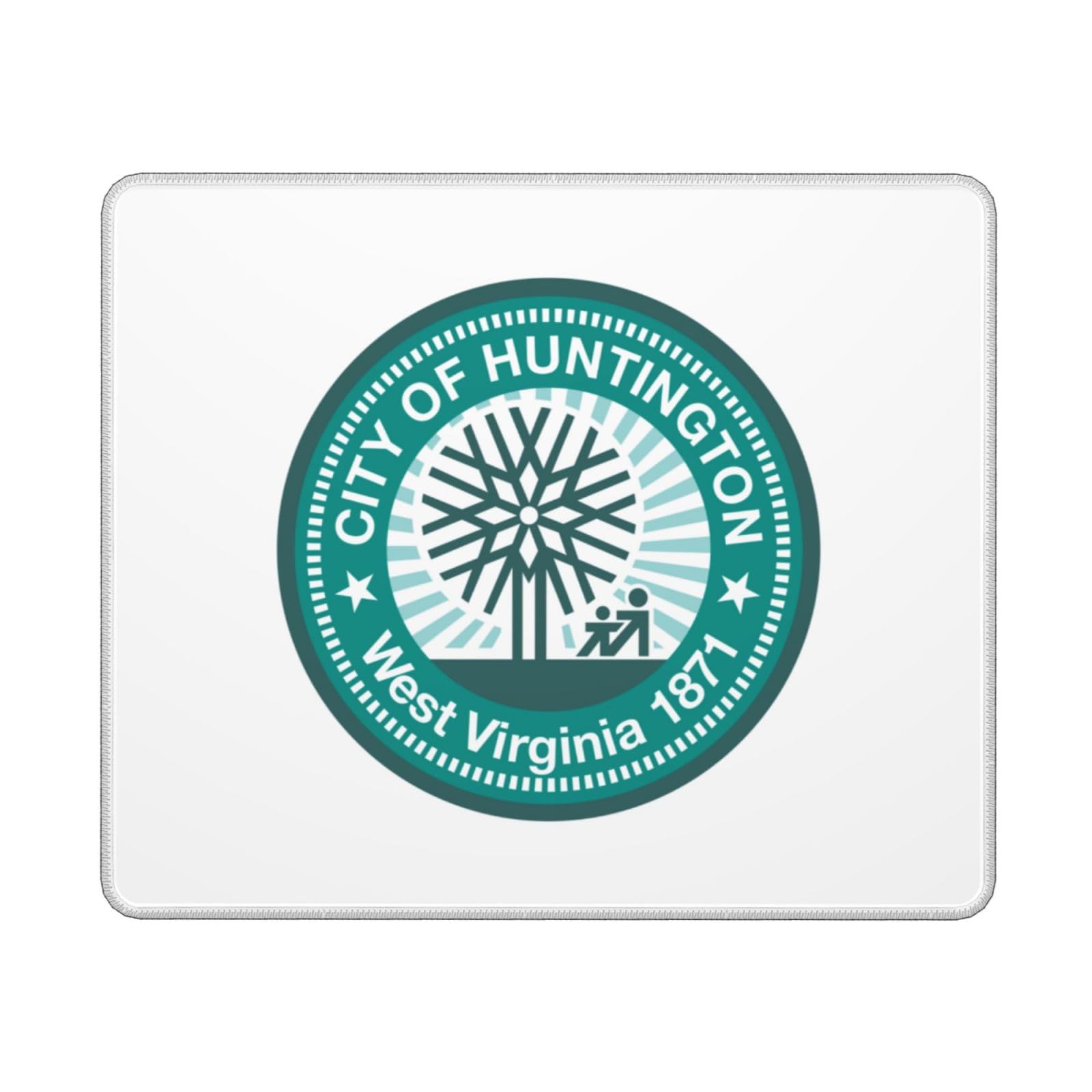 SIYTUAU Huntington West Virginia Flag Mouse Pad - 10x12 Inch Waterproof Non-Slip Rubber Gaming Mousepad for Office & Laptop Use | Perfect for Home, Work & Gaming Setups