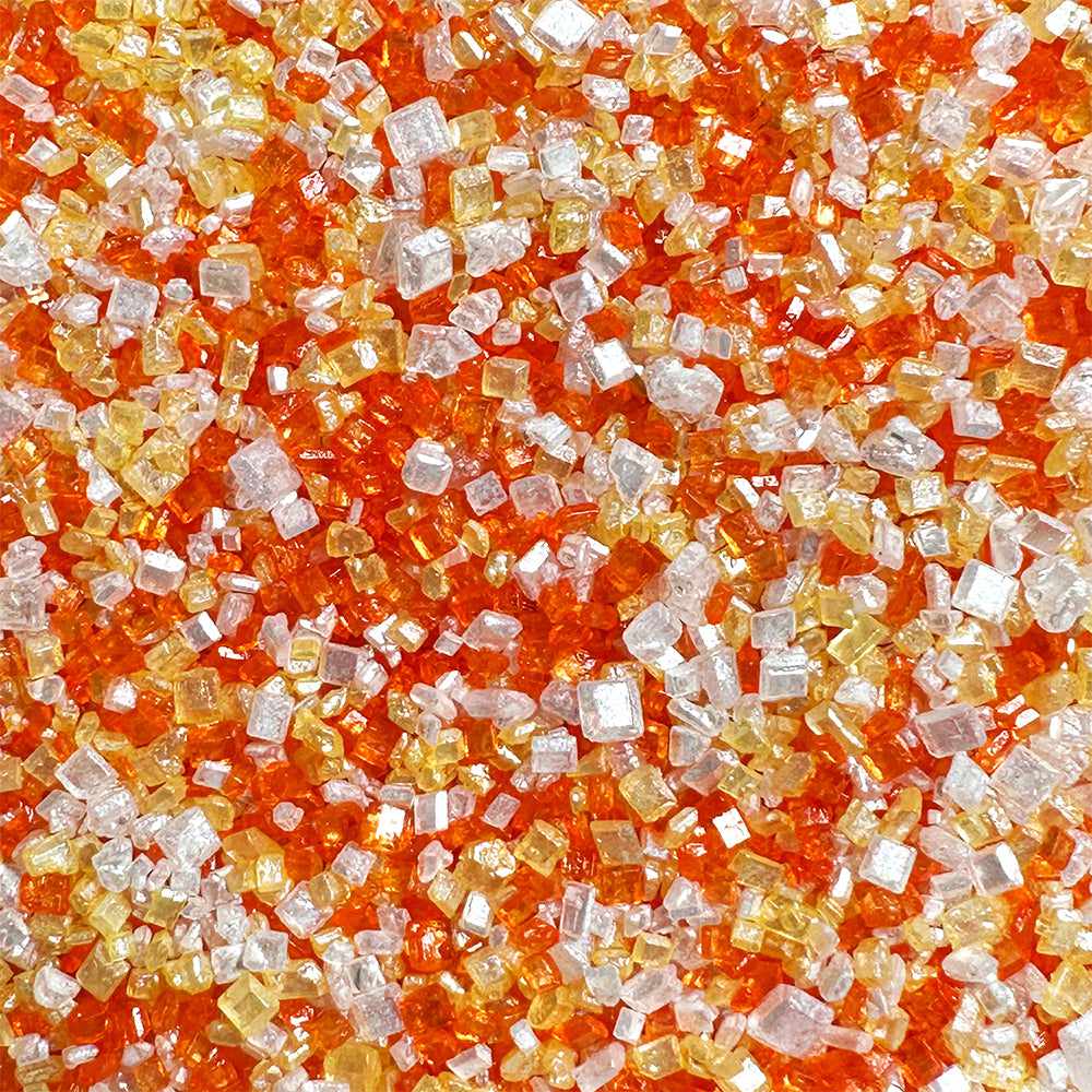 Halloween Candy Corn Rimming Sugar for Cocktails & Desserts - Sweet Edible Decor for Drinks, Cakes & Baking