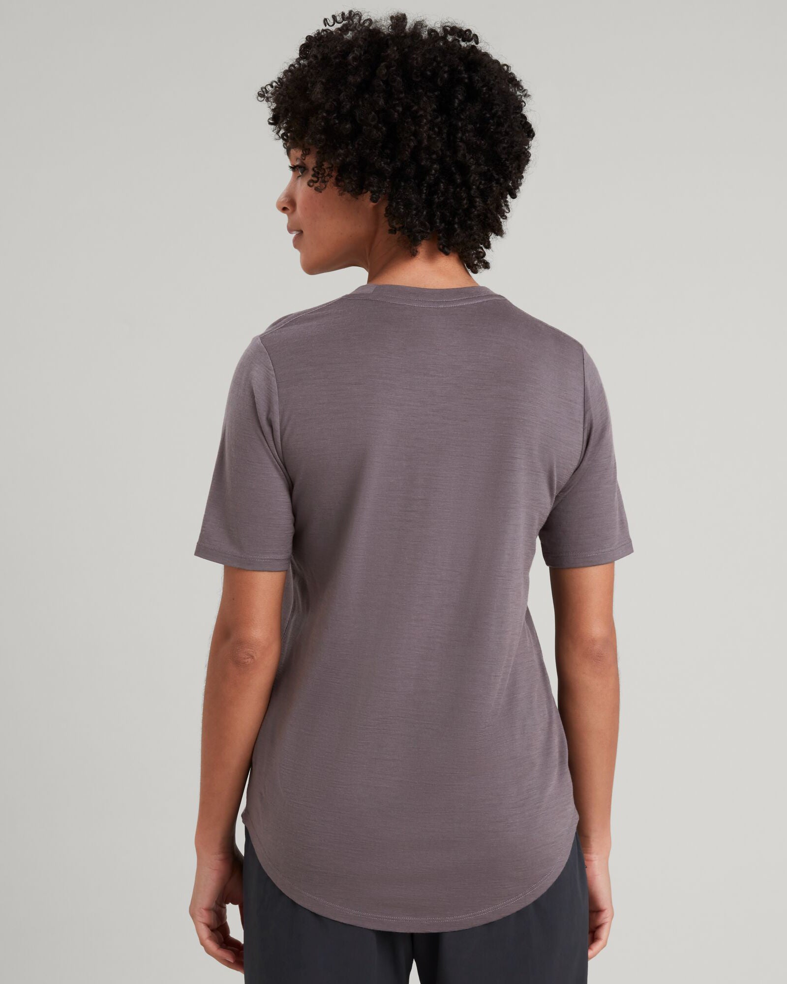100% Merino Wool Short Sleeve Crew Neck T-Shirt for Women - Light Quartz Color | Soft & Breathable Summer Base Layer for Hiking, Yoga & Travel