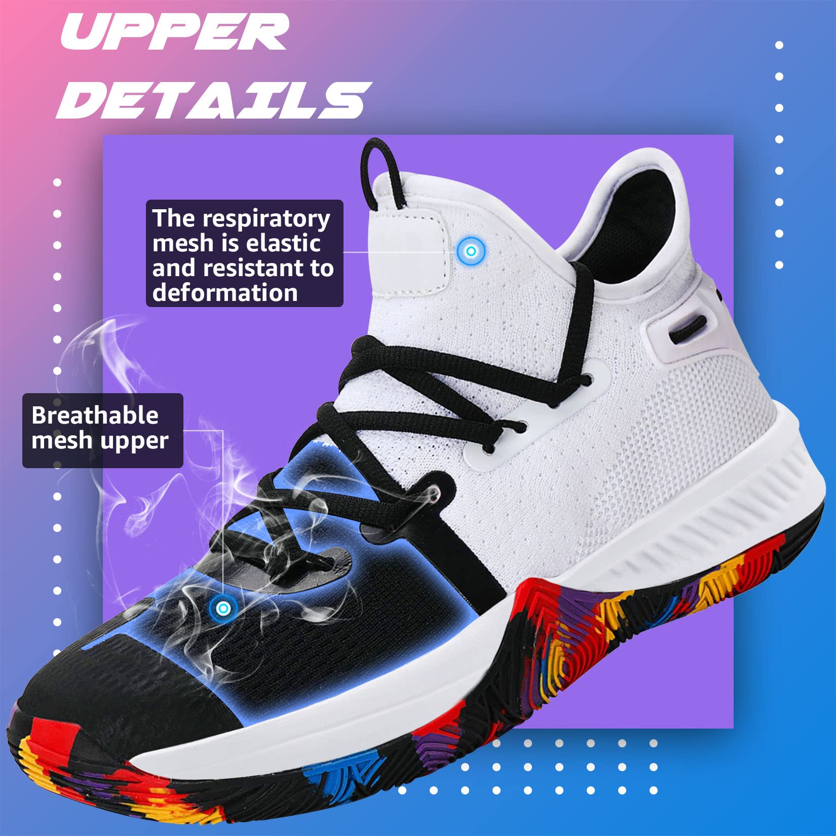 WETIKE Kids Sneakers for Boys & Girls - Non-Slip Running Shoes, Basketball & Tennis Shoes for Active Children | Perfect for School, Sports & Outdoor Play