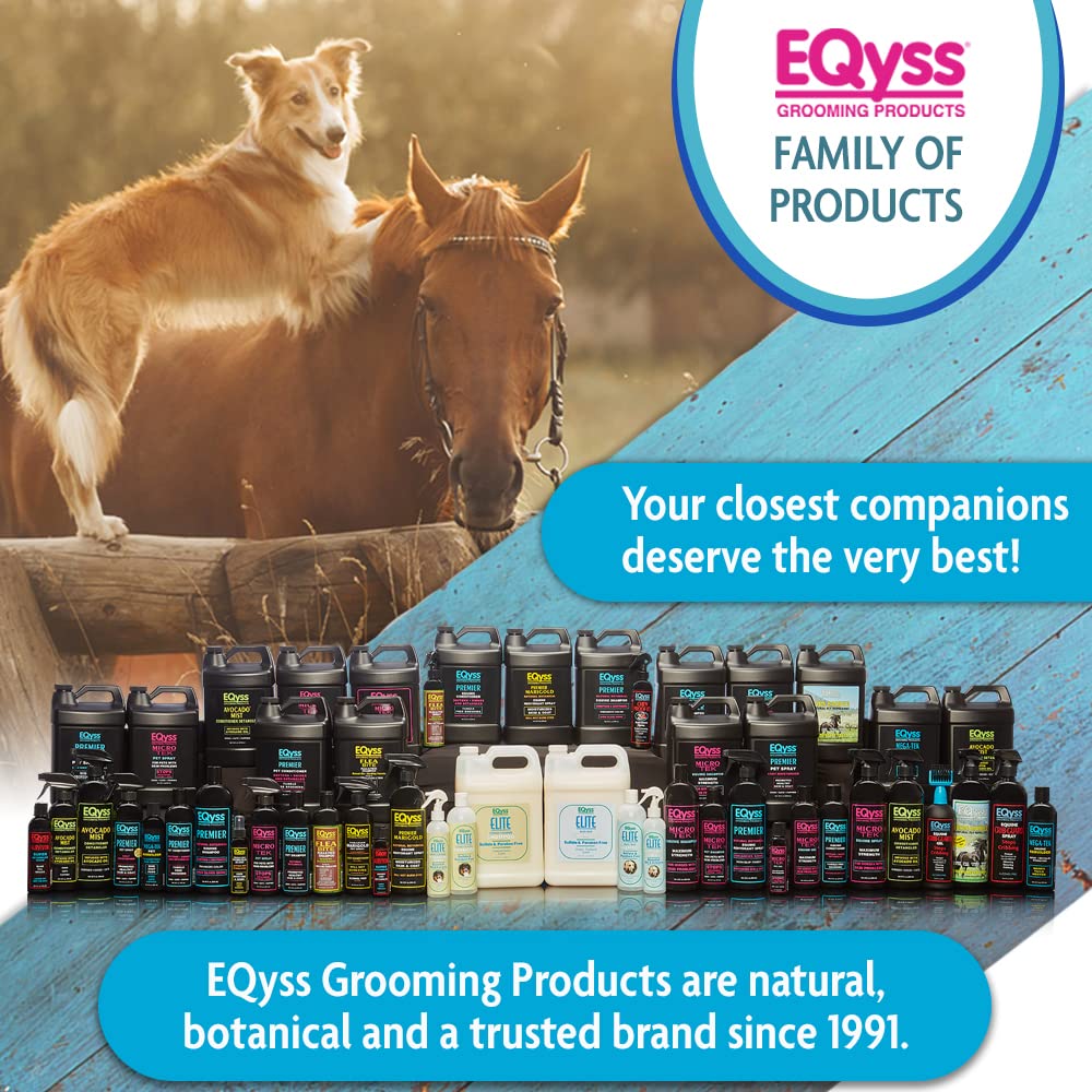EQyss Mega-Tek Equine Horse Rebuilder - Repair & Strengthen Dry Hooves, Manes & Tails - Reduce Hair Breakage, Condition Blanket Rubs & Bed Sores - 1 Gallon Horse Hoof & Coat Treatment for Show Horses, Trail Riders & Daily Grooming