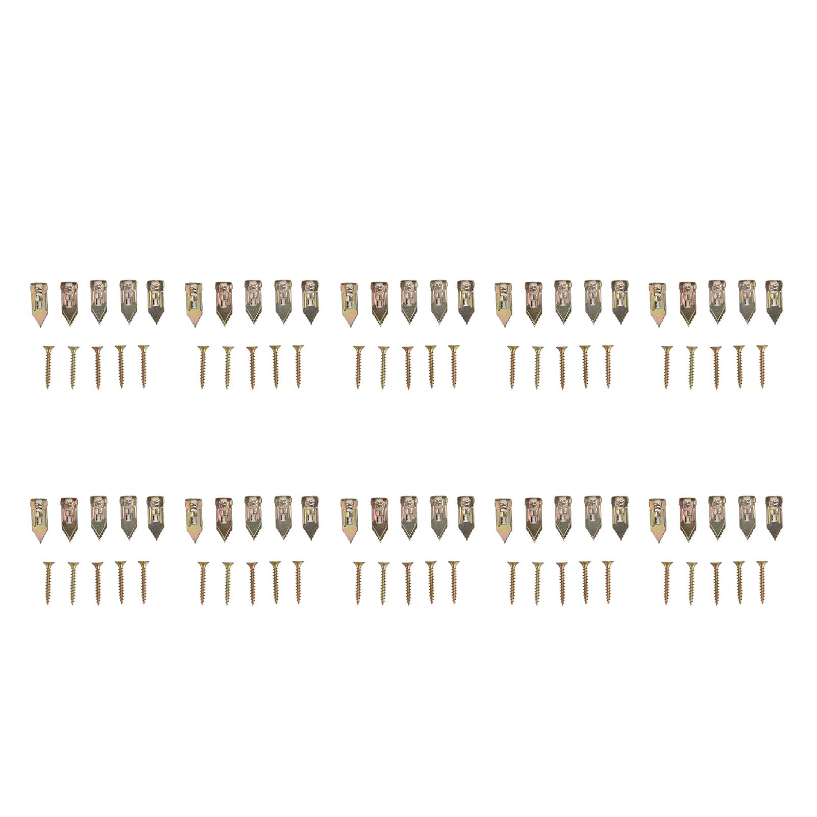 50Pcs Self Drilling Wall Anchor Kit - Carbon Steel Heavy Duty Screws with High Hardness & Impact Resistance - Perfect for Hanging Shelves, TVs & Home Decor