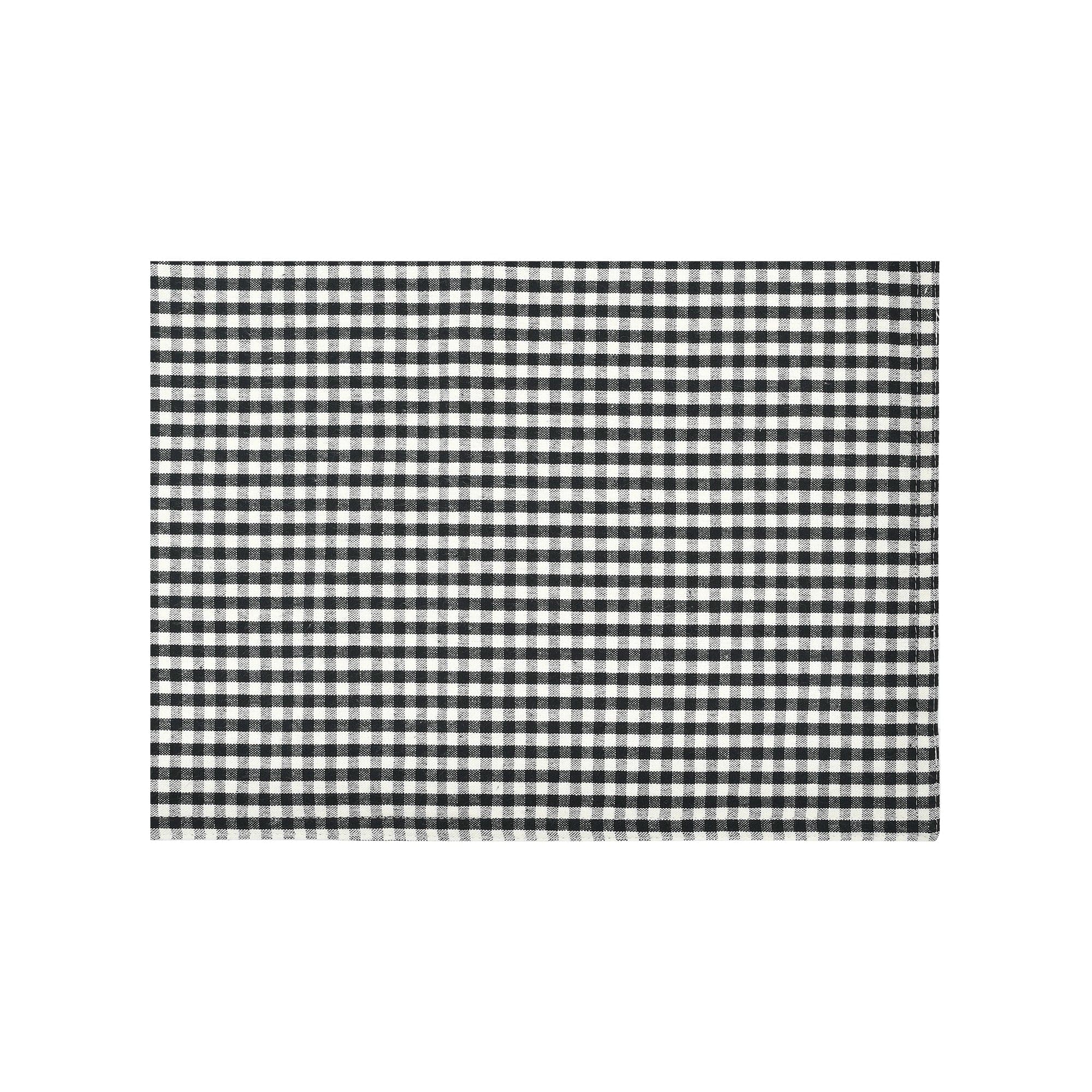 Premium Gingham Check Yarn-Dyed Cotton Placemats Set of 4 - Perfect for Dining Table Decor, Kitchen, and Party Settings
