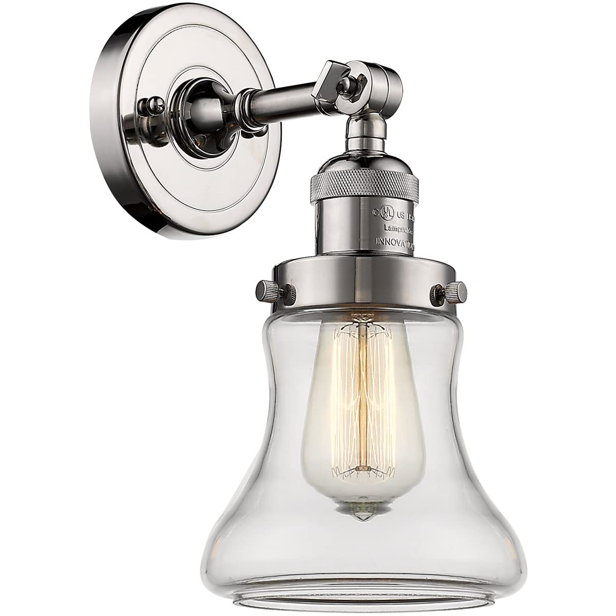 Innovations INNO203-PN-G192-LED Modern LED Wall Sconce Light Fixture - Polished Nickel Finish - Energy Efficient Indoor/Outdoor Lighting for Bedroom, Hallway, Porch & Patio
