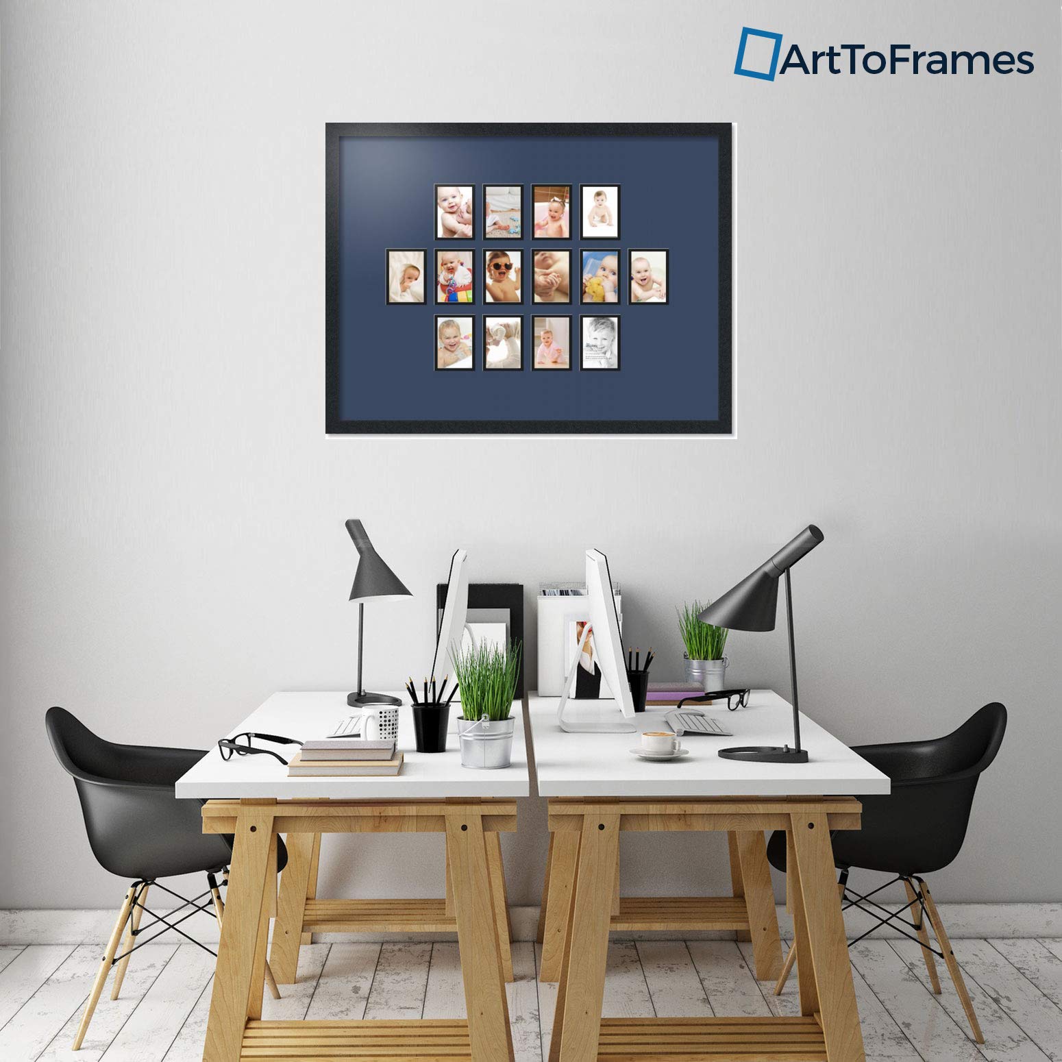 Art to Frames 34x25 Inch Black Picture Frame - 1.25 Inch Wide Satin Finish for Wall Art, Photos & Posters | Perfect for Living Room, Bedroom & Office Decor