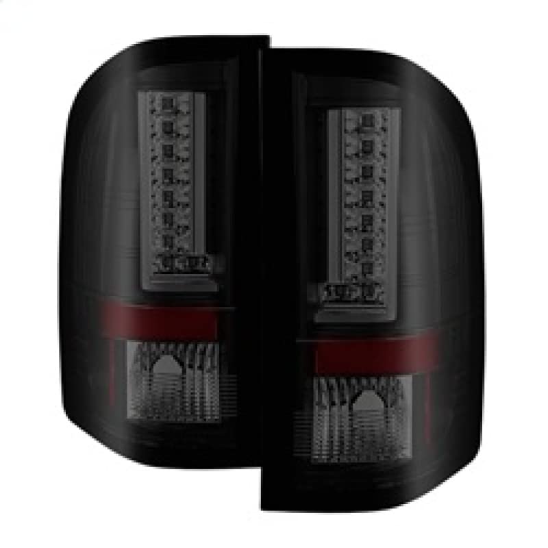 Spyder 5082626 LED Tail Lights for 2007-2013 Chevy Silverado (Excludes 2010 Dual Reverse Socket 921 Bulb Models) - Black Version 2 | Enhanced Night Visibility & Style Upgrade for Pickup Trucks