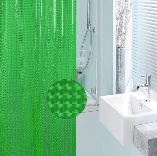 Clear EVA Shower Curtain Liner 71x71 Inches - 3D Transparent Bathroom Shower Curtain with Hooks, Waterproof & Mold Resistant for Shower Stall - Perfect for Bathrooms, Dorms, Apartments & Hotels