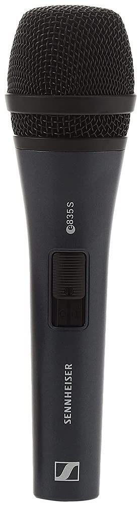 Sennheiser E835-S Professional Dynamic Cardioid Vocal Microphone with On/Off Switch - Ideal for Live Performances, Studio Recording & Podcasting