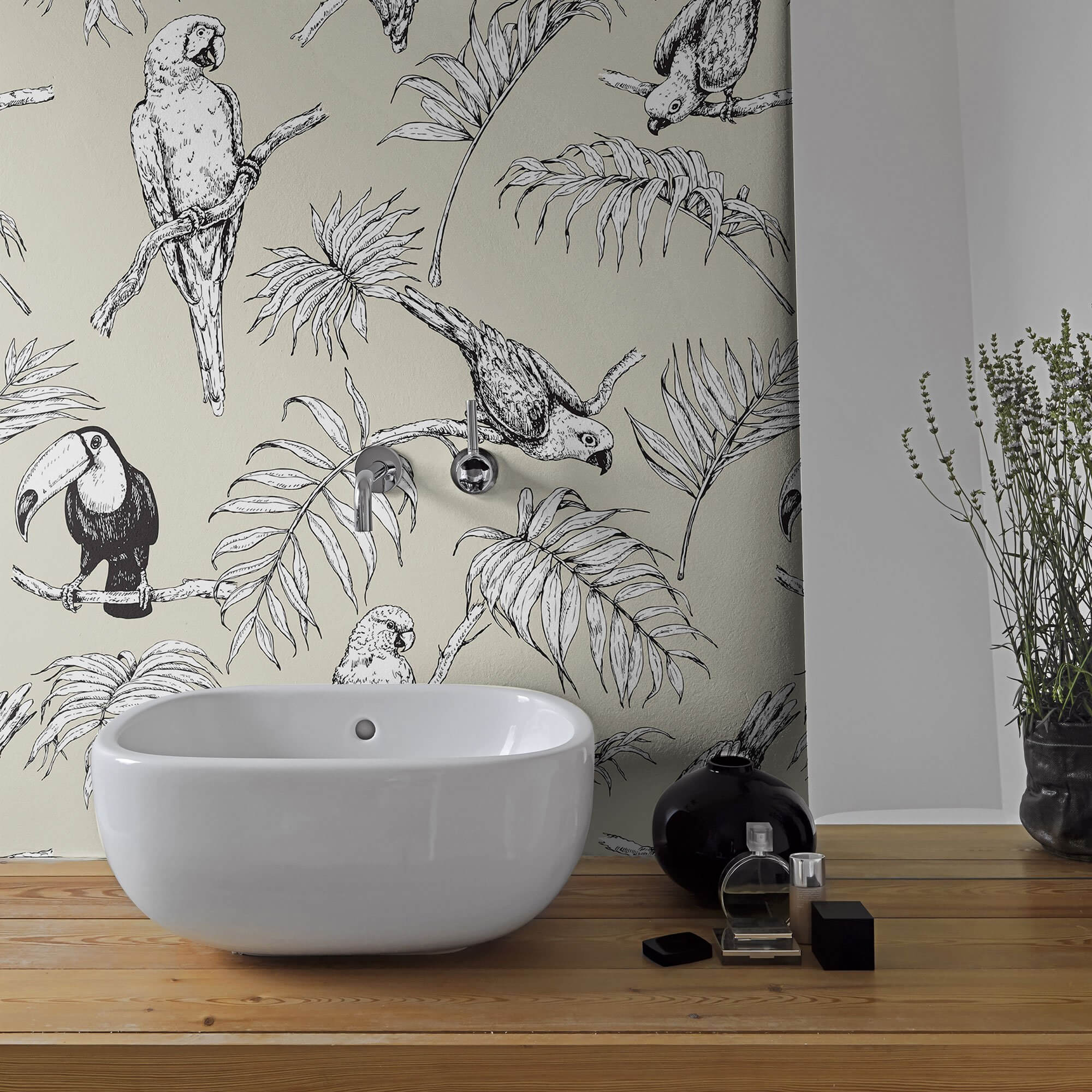 White Bird Animal Peel and Stick Removable Wallpaper - Self-Adhesive Decorative Wall Covering for Nursery, Bedroom, Living Room & Office Decor
