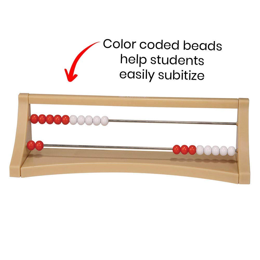 hand2mind Demonstration 20 Bead Rekenrek Classroom Set - Math Abacus for Kids, Kindergarten Counting Manipulatives, Educational Math Toys for Children (Set of 26) - Perfect for Homeschooling & Classroom Math Activities