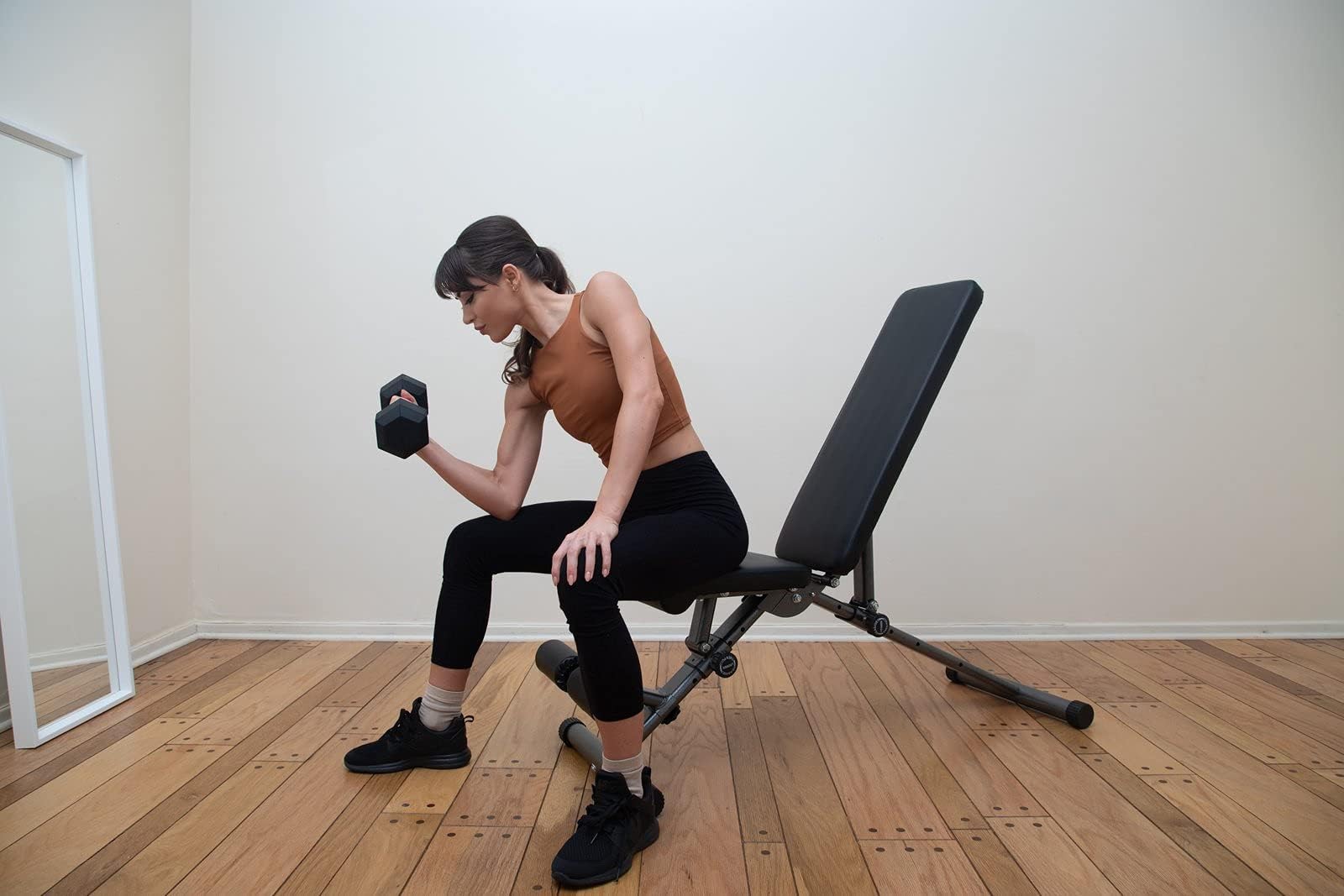 KEWLTAX Foldable Adjustable Weight Bench for Home Gym - Portable Strength Training Workout Bench for Full Body Exercise - Perfect for Small Spaces & Travel Fitness