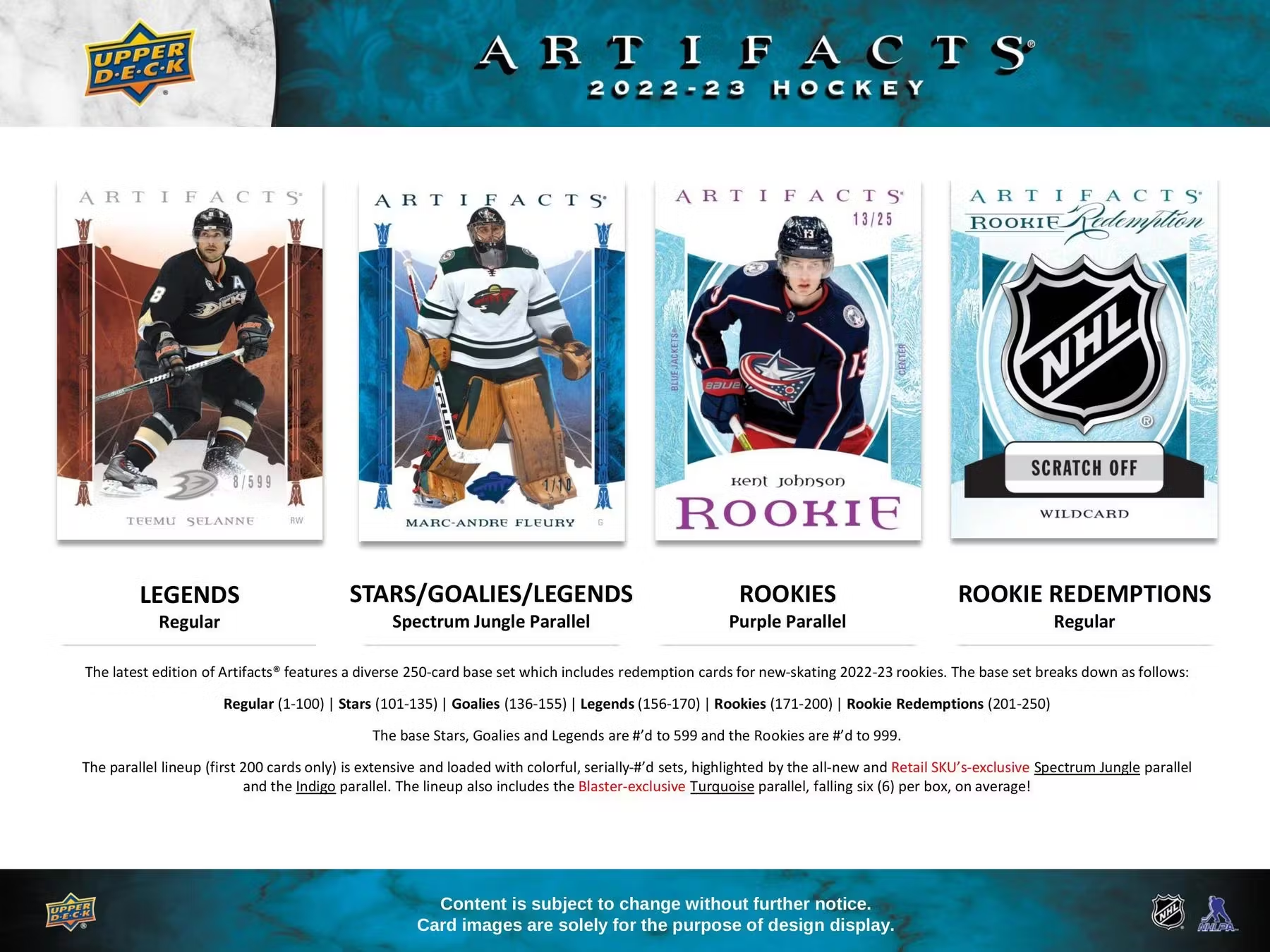 2022-23 Upper Deck Artifacts Hockey Blaster Box - NHL Trading Cards Collection for Collectors & Fans - Perfect for Gifts, Investments & Game Nights