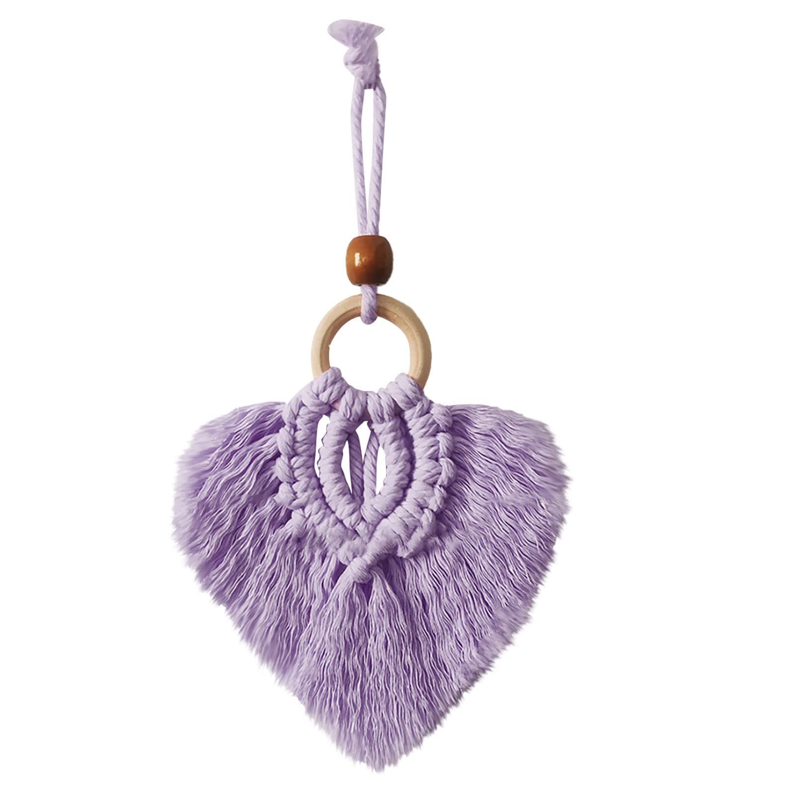 Hand Woven Boho Wall Hanging Decor with Leaf Tassels - Macrame Home Decoration for Living Room, Bedroom & Apartment - Natural Fiber Tassel Garland for Bohemian Style Interior Design | Perfect for Housewarming Gifts & Cozy Spaces