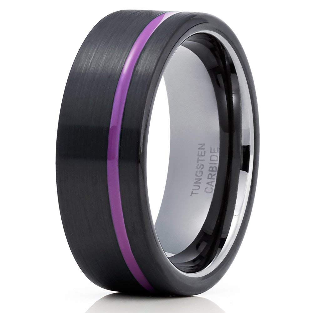 Black Tungsten Wedding Band for Men & Women - Durable Comfort Fit for Anniversaries