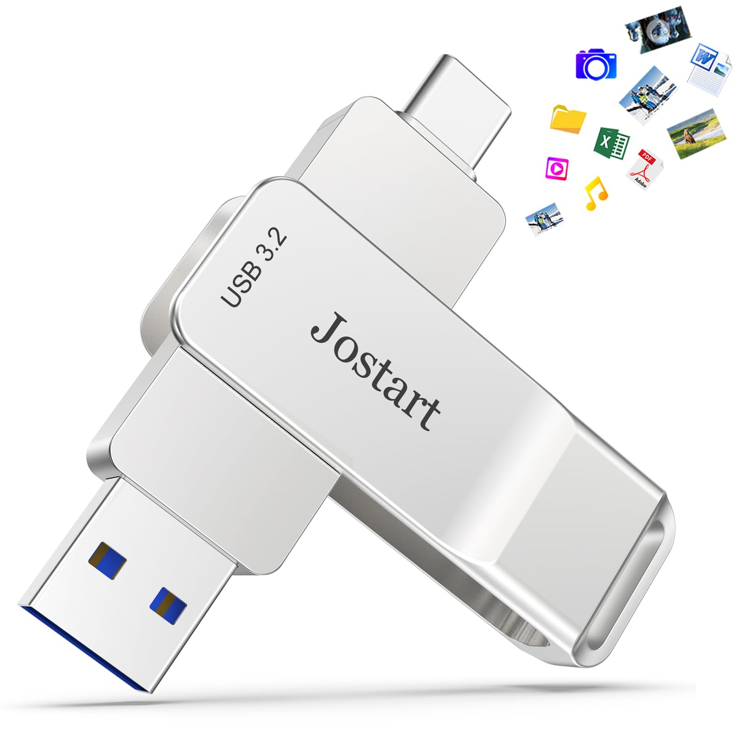 512GB USB C Flash Drive - High Speed USB 3.2 Memory Stick with 500MB/s Transfer - Compatible with iPhone 15, iPad, Android, PS4, Windows, Mac, Linux - Perfect for Photos, Videos, Games & File Storage