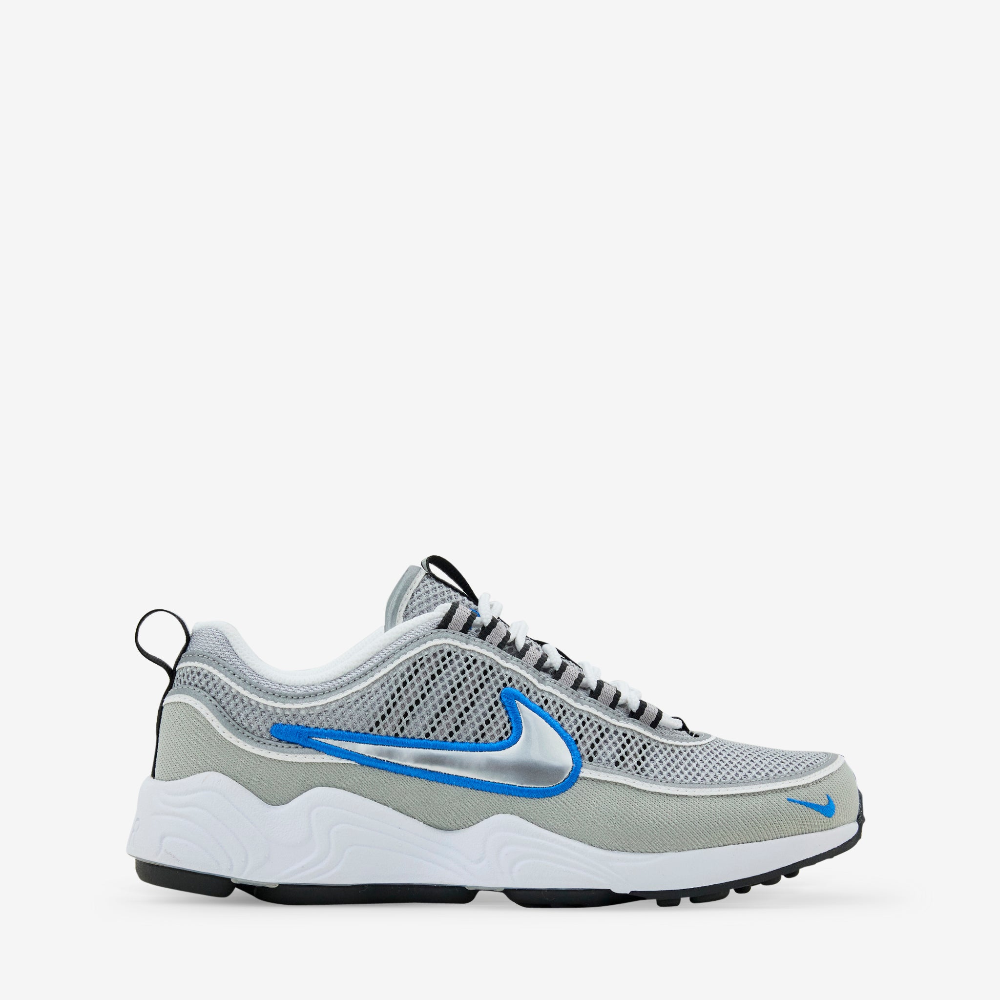 Nike Air Zoom Spiridon Running Shoes - Metallic Silver & White | Lightweight Cushioned Sneakers for Men & Women | Perfect for Jogging, Gym Workouts & Casual Wear