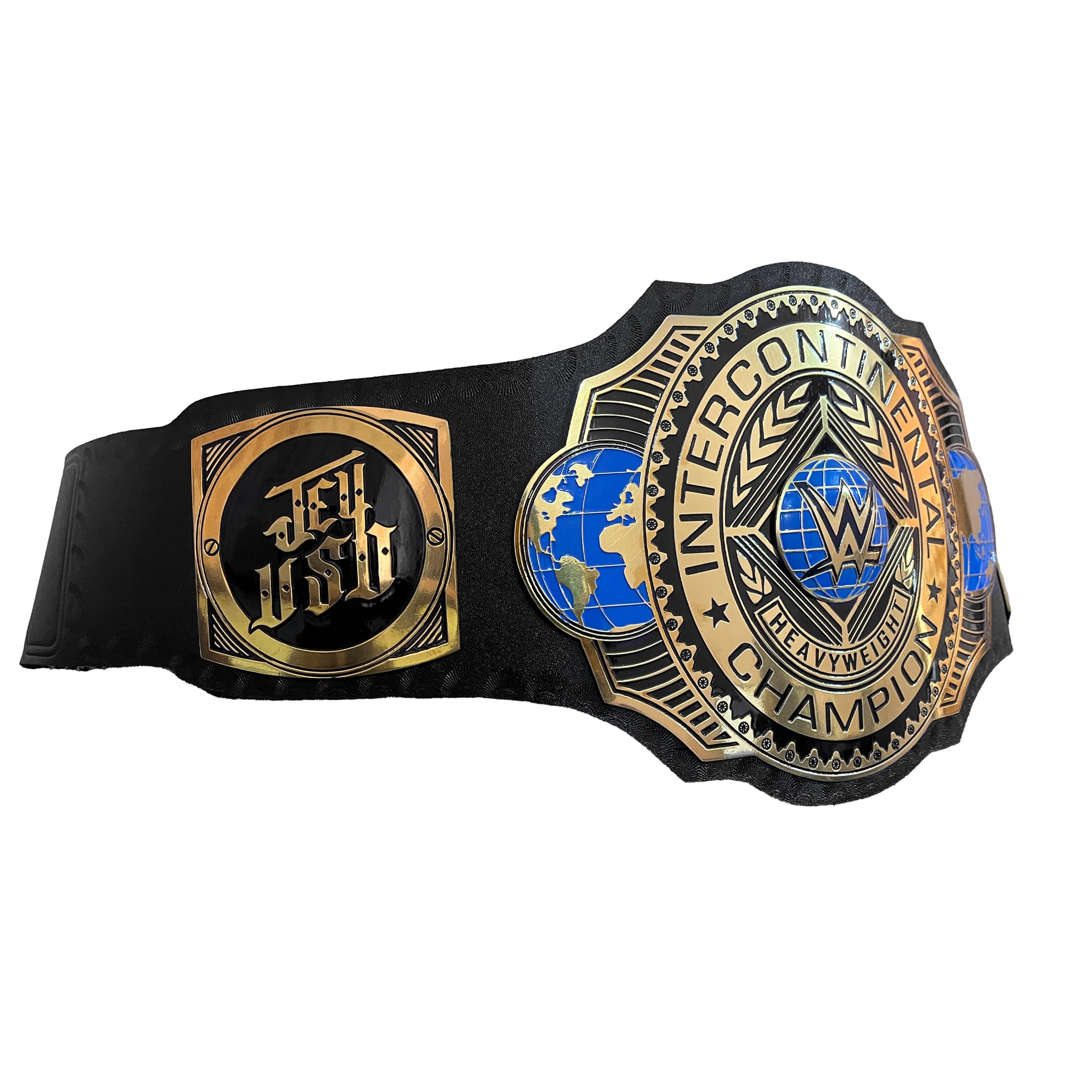 Authentic Intercontinental Championship Title Replica Belt - Premium World Heavyweight Wrestling Collectible for Adults - WWE Inspired with Jey Uso Side Plates - Perfect for Wrestling Fans, Cosplay, and Sports Memorabilia Display