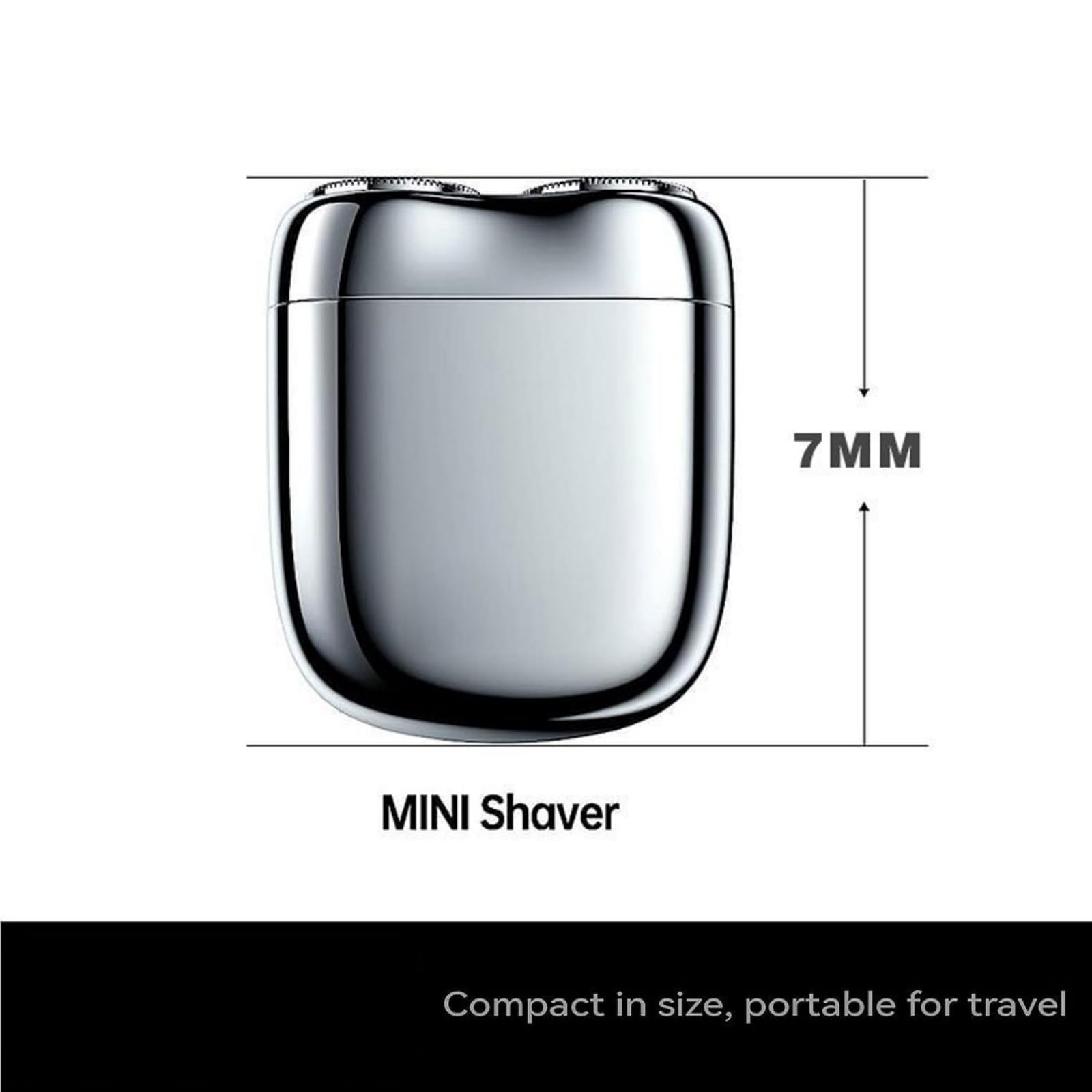 2025 New Mini Double Head Electric Shaver - Waterproof USB Rechargeable Razor for Women & Men | Portable Travel Shaver with Dual Heads | Perfect for Home, Office & Gym Use (Blue)