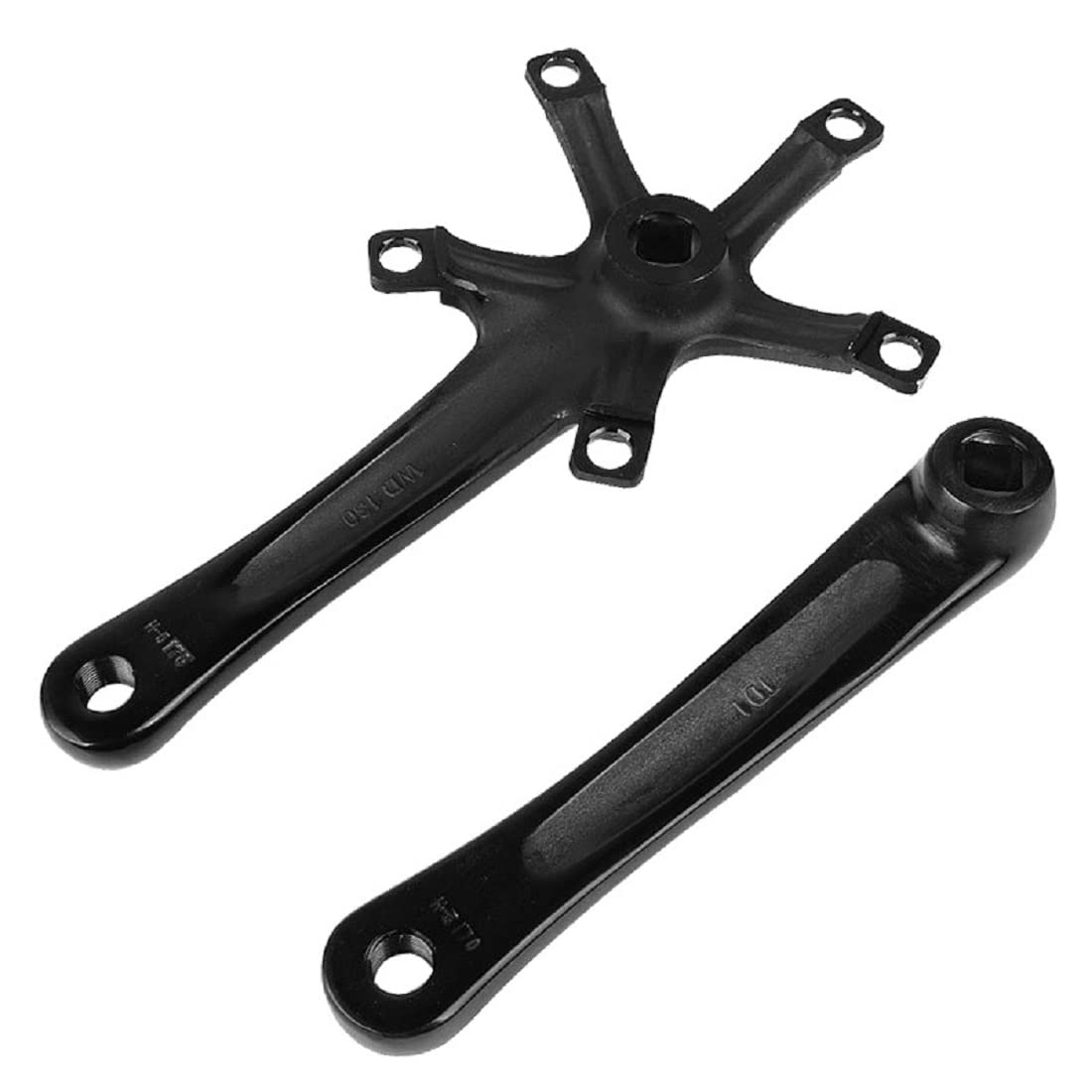 WEERAS 170mm Bike Crank Arms Set - 104 BCD Single Speed Crankset for Road Bikes & Folding Bicycles | Perfect for Urban Commuting & Leisure Cycling