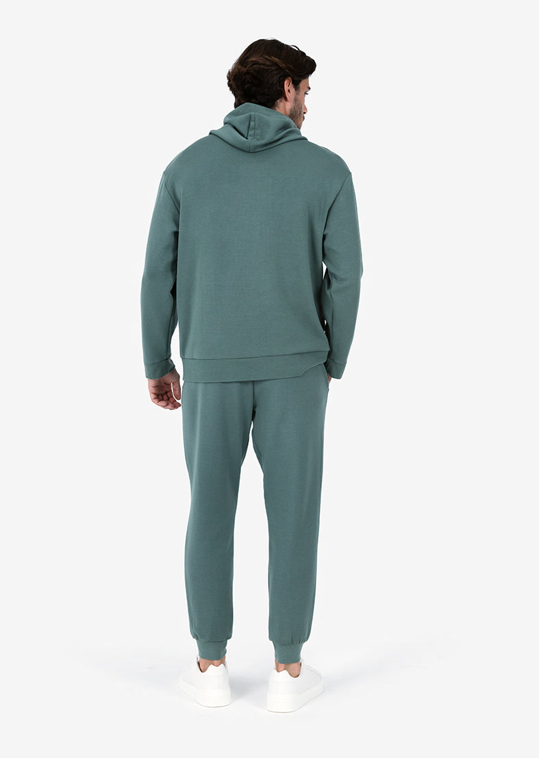 Premium Men's Sweatshirt Hoodie & Jogger Set - Dark Forest Green - Comfortable Lounge Wear for Gym, Running & Casual Outfits
