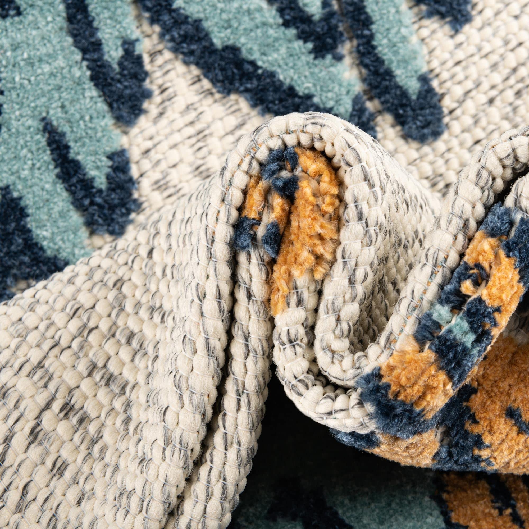 Unique Loom Belize Outdoor Collection Area Rug - Round 3'3
