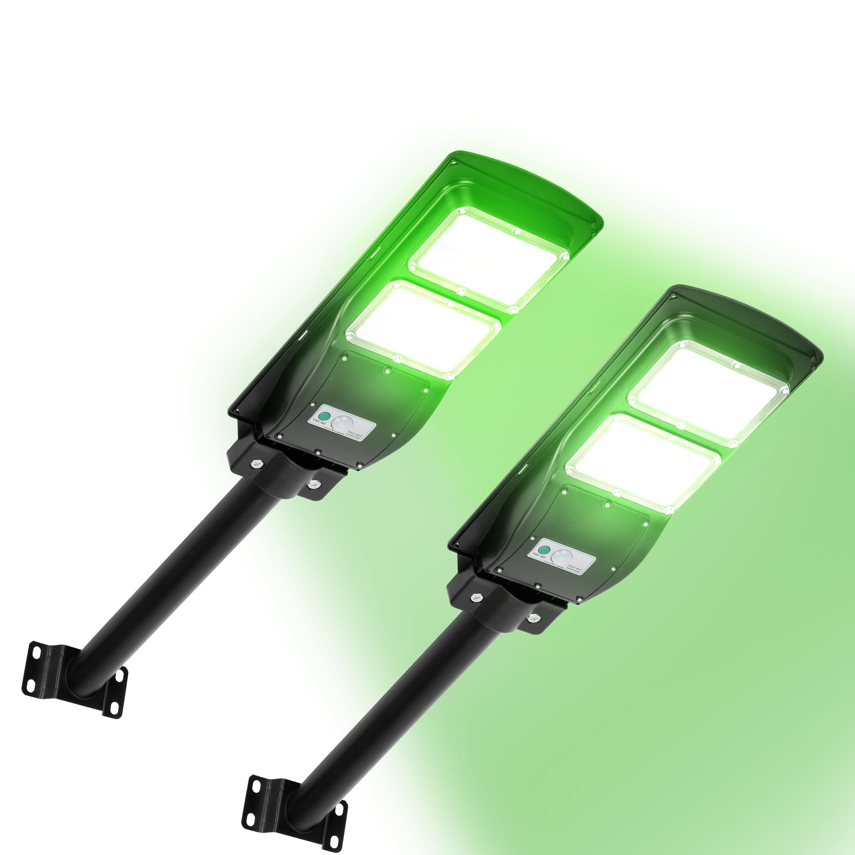 2 Pack Solar Powered 6000 Lumens Green Hunting Lights - Motion Activated Hog Lights with 20