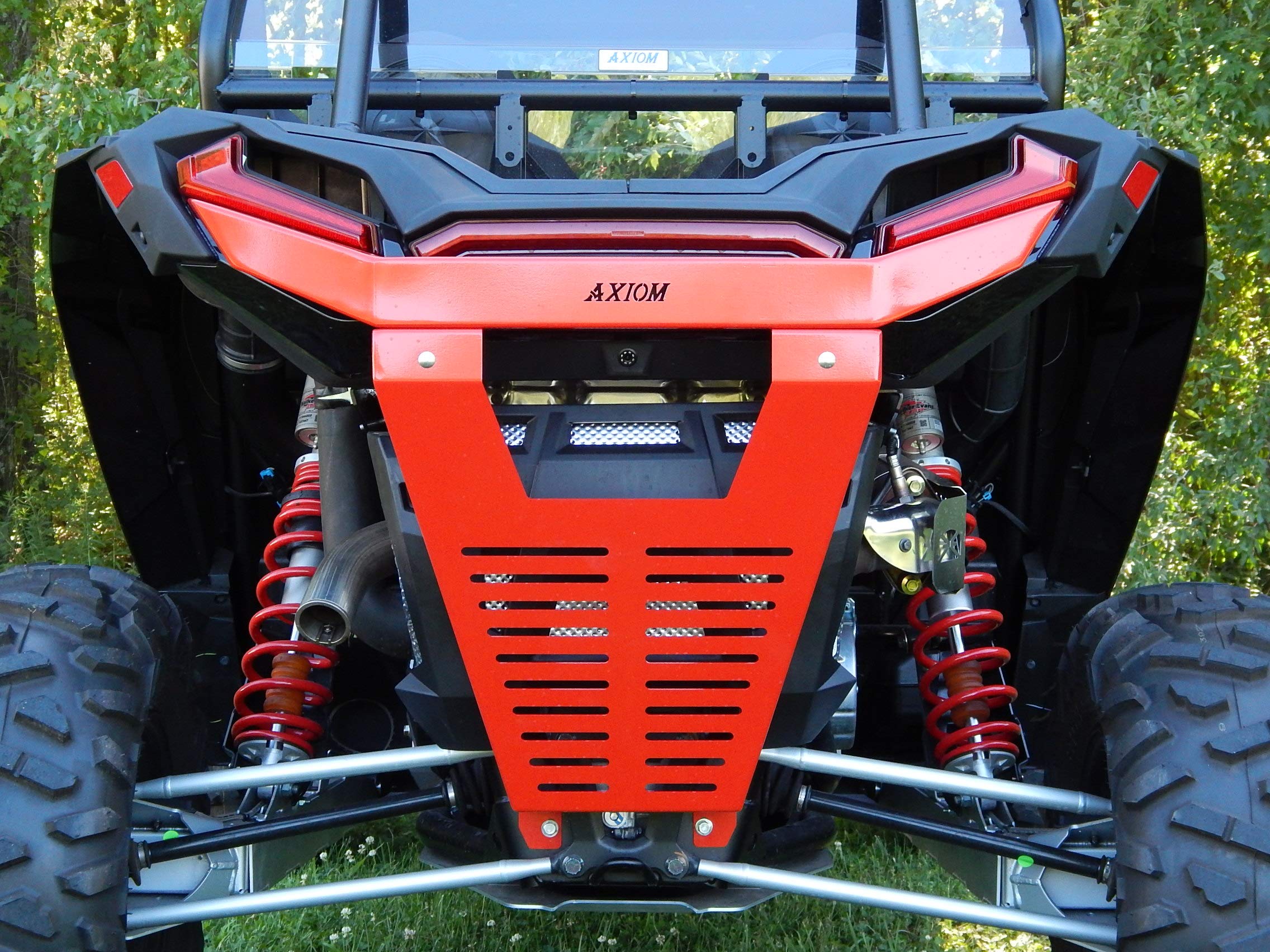 AXIOM Satin Black Rear Bumper for RZR XP 1000 UTV - Heavy-Duty Protection for Off-Road Adventures & Trail Riding