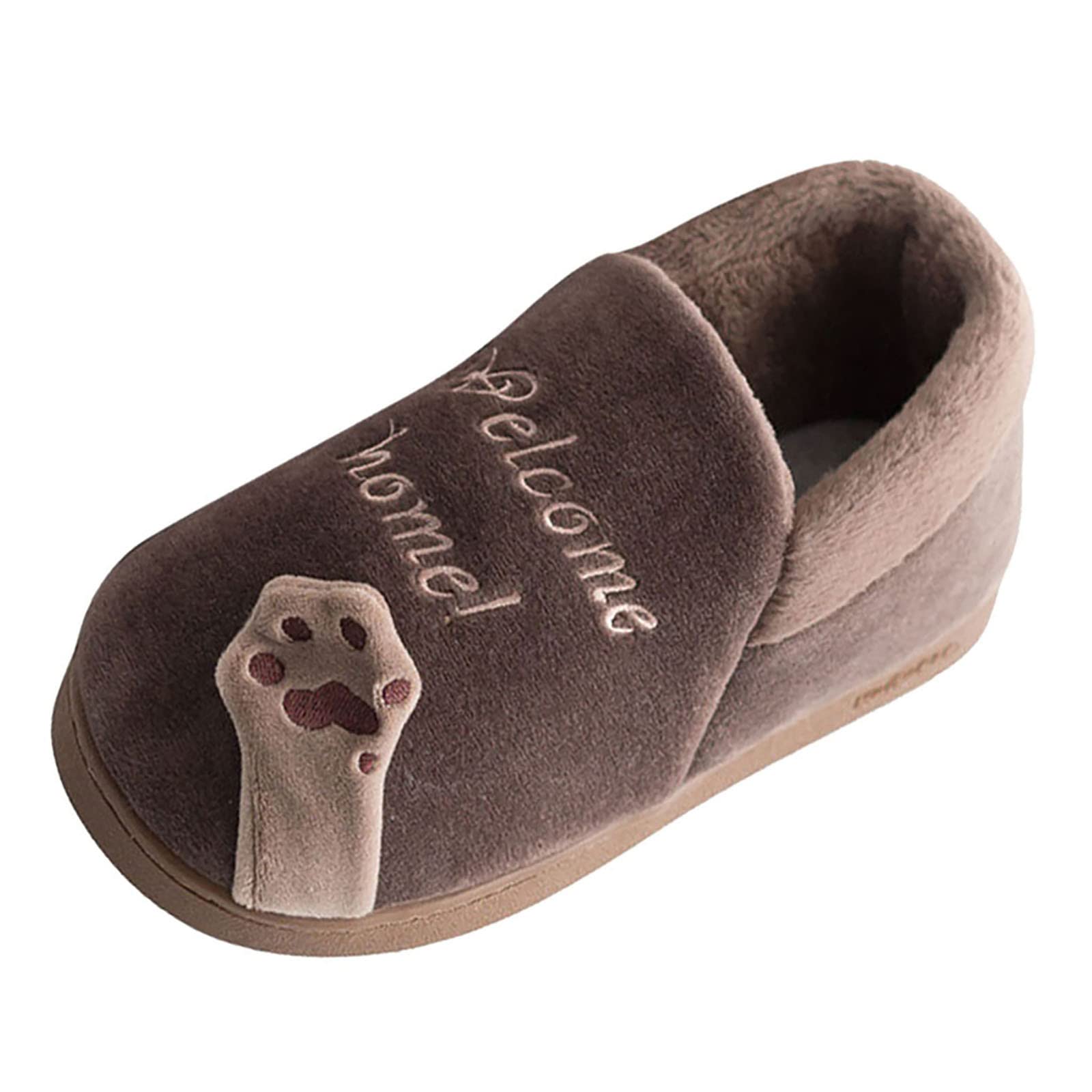 Gaoqi Kids' Winter Slippers for Boys & Girls - Non-Slip Cartoon Cat Indoor House Shoes | Warm Cozy Home & Playtime Footwear