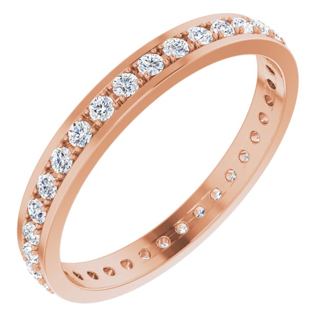 0.50 Carat Round Diamond Eternity Band for Women - 14K White Gold Wedding Ring - Perfect for Anniversaries, Engagements & Special Occasions