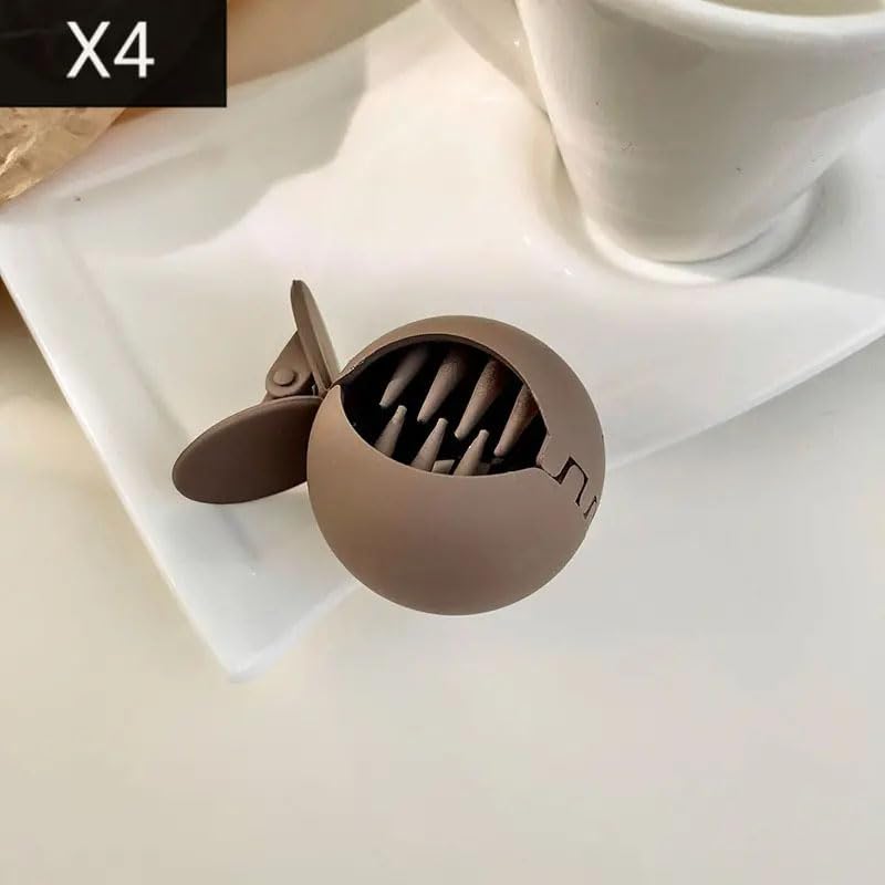 Ashkash 4-Piece Small Fish Shaped Matte Hair Claw Clips - Non-Slip Strong Hold Jaw Clips for Thick Hair - Perfect for Ponytails, Buns & Everyday Hairstyles