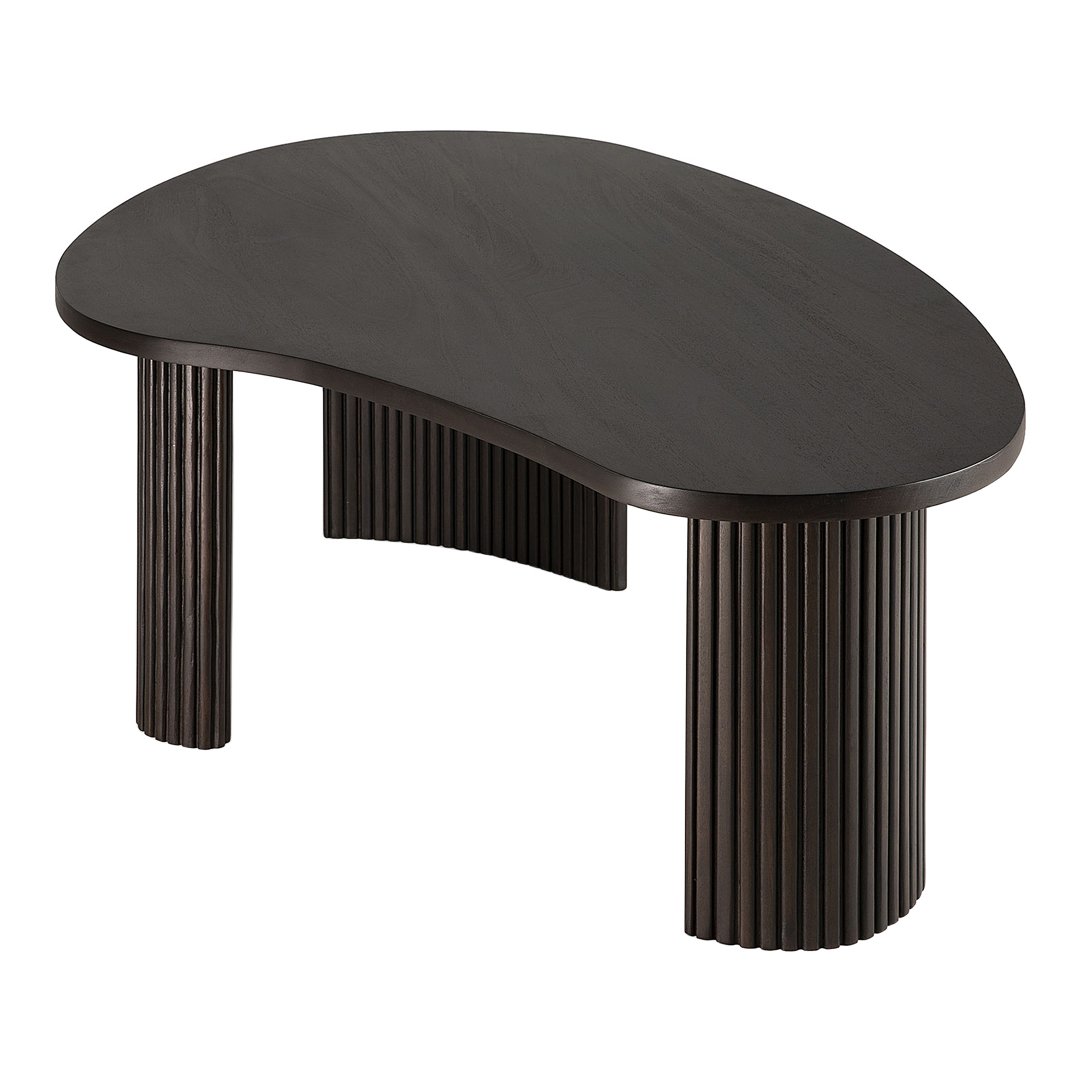 Modern Boomerang Shaped Coffee Table - Stylish & Functional Living Room Furniture for Small Spaces | Perfect for Apartments, Lounges & Home Decor