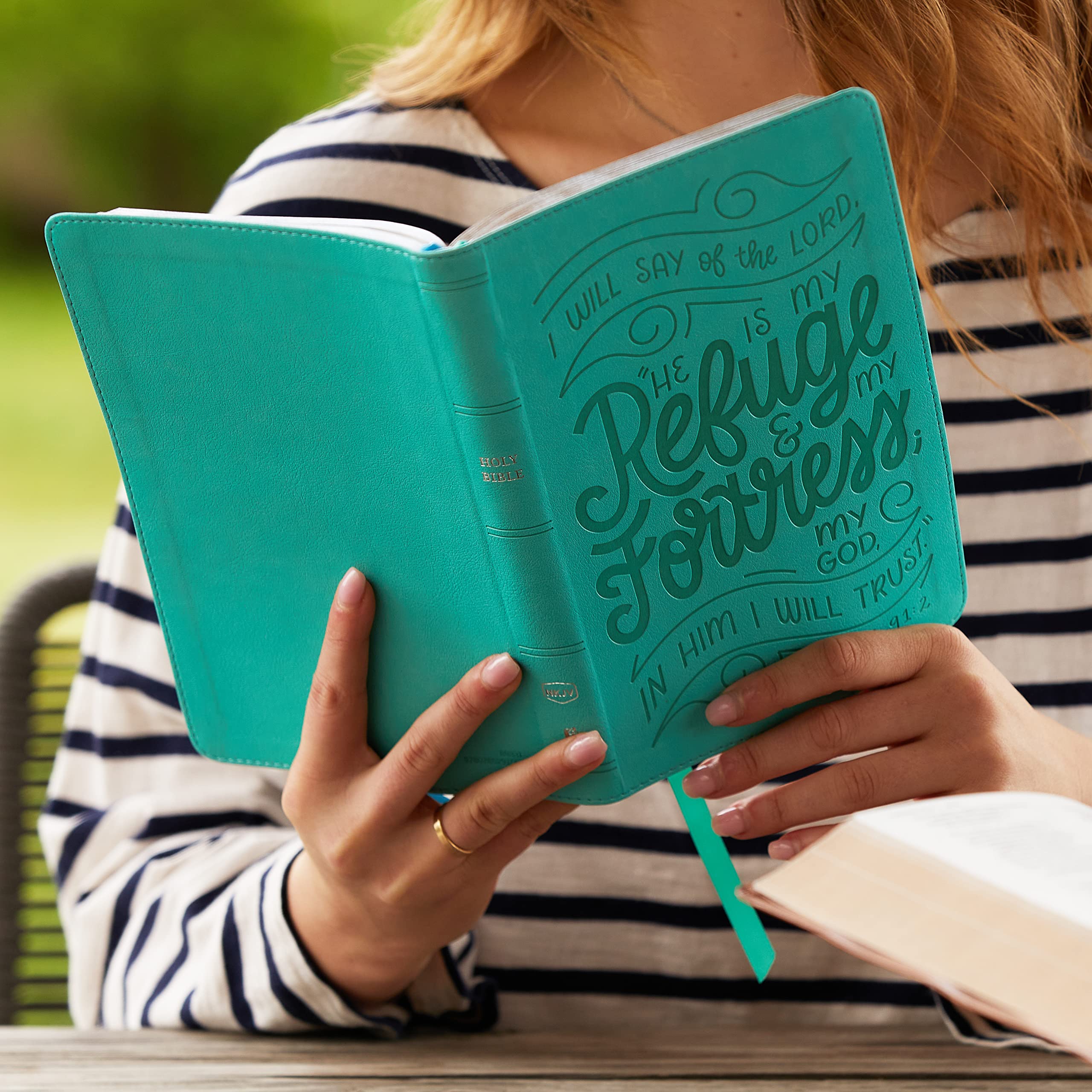 NKJV Thinline Youth Edition Bible - Turquoise Leathersoft Cover, Red Letter Text, Comfort Print | Holy Bible New King James Version | Perfect for Teens, Bible Study & Gift Giving