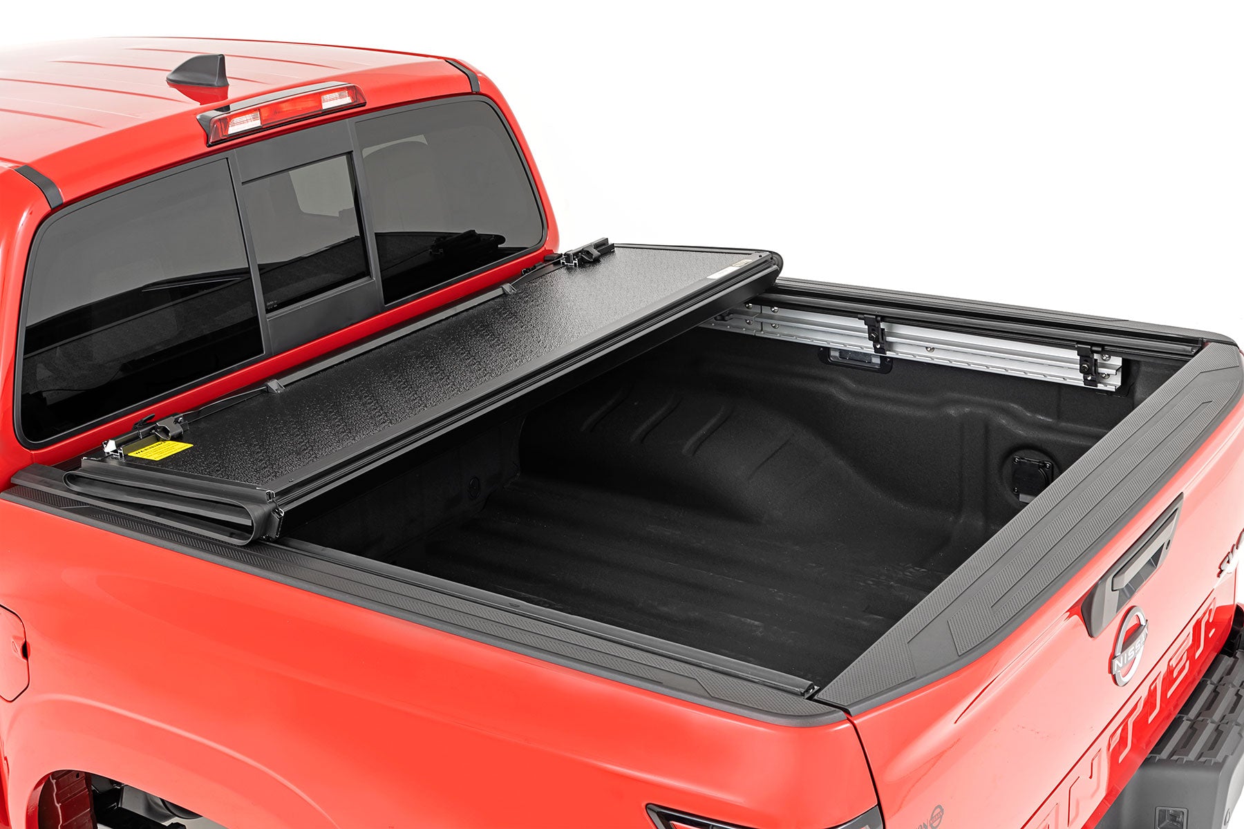 2005-2022 Nissan Frontier Hard Tri-Fold Tonneau Cover | 5ft Bed Truck Accessory | Durable Cargo Protection for Camping & Outdoor Adventures