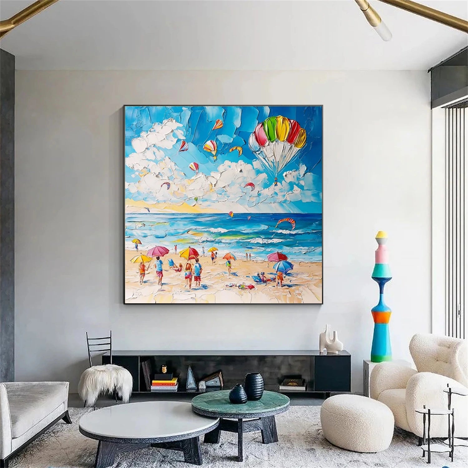 Seascape and Snowy Peak Landscape Painting #SP056 - Perfect for Home Decor, Office Wall Art & Gift Ideas