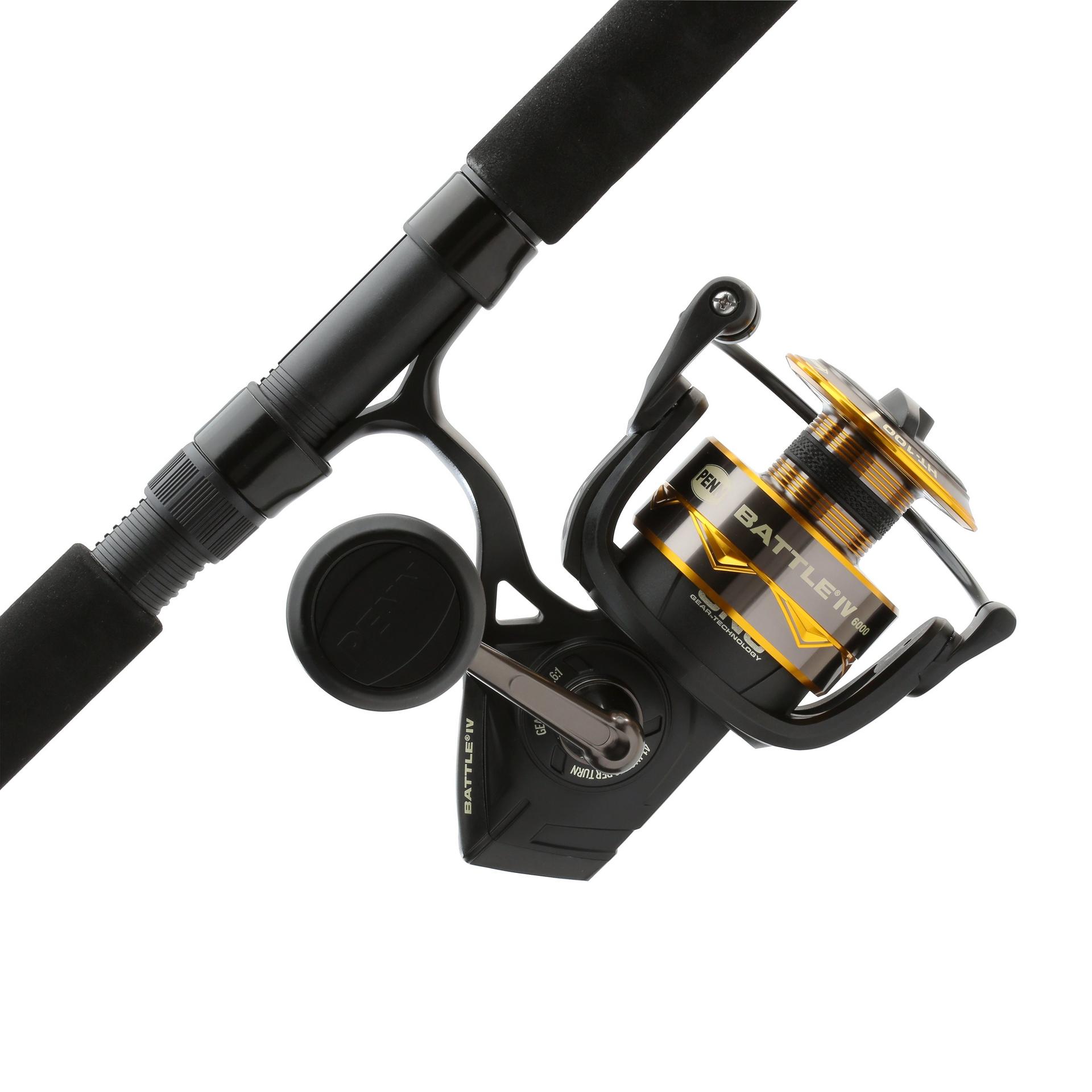 Battle IV Spinning Rod and Reel Combo - Premium Fishing Gear for Freshwater & Saltwater Anglers - Perfect for Bass, Trout, and Inshore Fishing Adventures