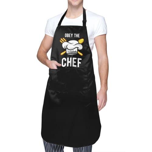 Adjustable Funny Kitchen Cooking Apron for Men & Women with Pockets - Perfect for BBQ, Baking, Grilling & Home Cooking