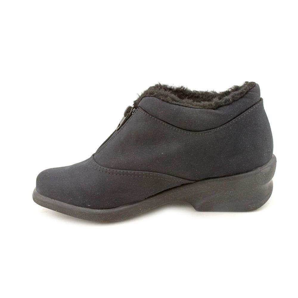 Women's Micha Square Toe Ankle Boots - Winter Warm Fleece Lined Booties with Non-Slip Sole for Cold Weather, Snow & Outdoor Activities | Black