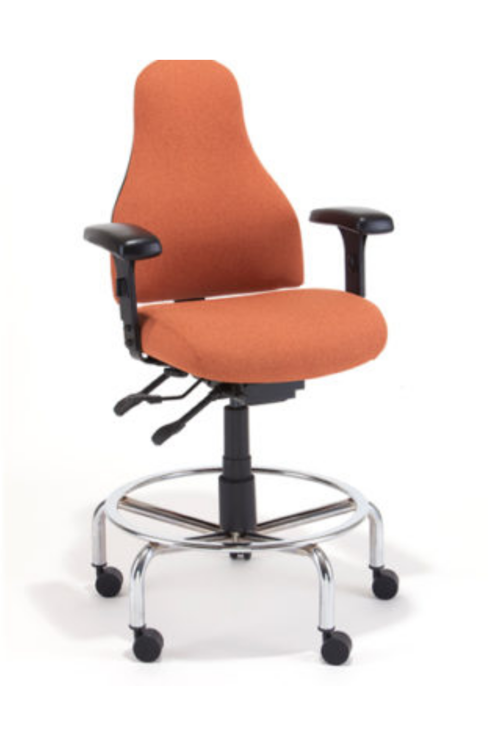 RFM Carmel 8200 Series Ergonomic Stool with Foot Ring - 300lb Weight Capacity | Adjustable Height Office Chair, Bar Stool for Home & Commercial Use