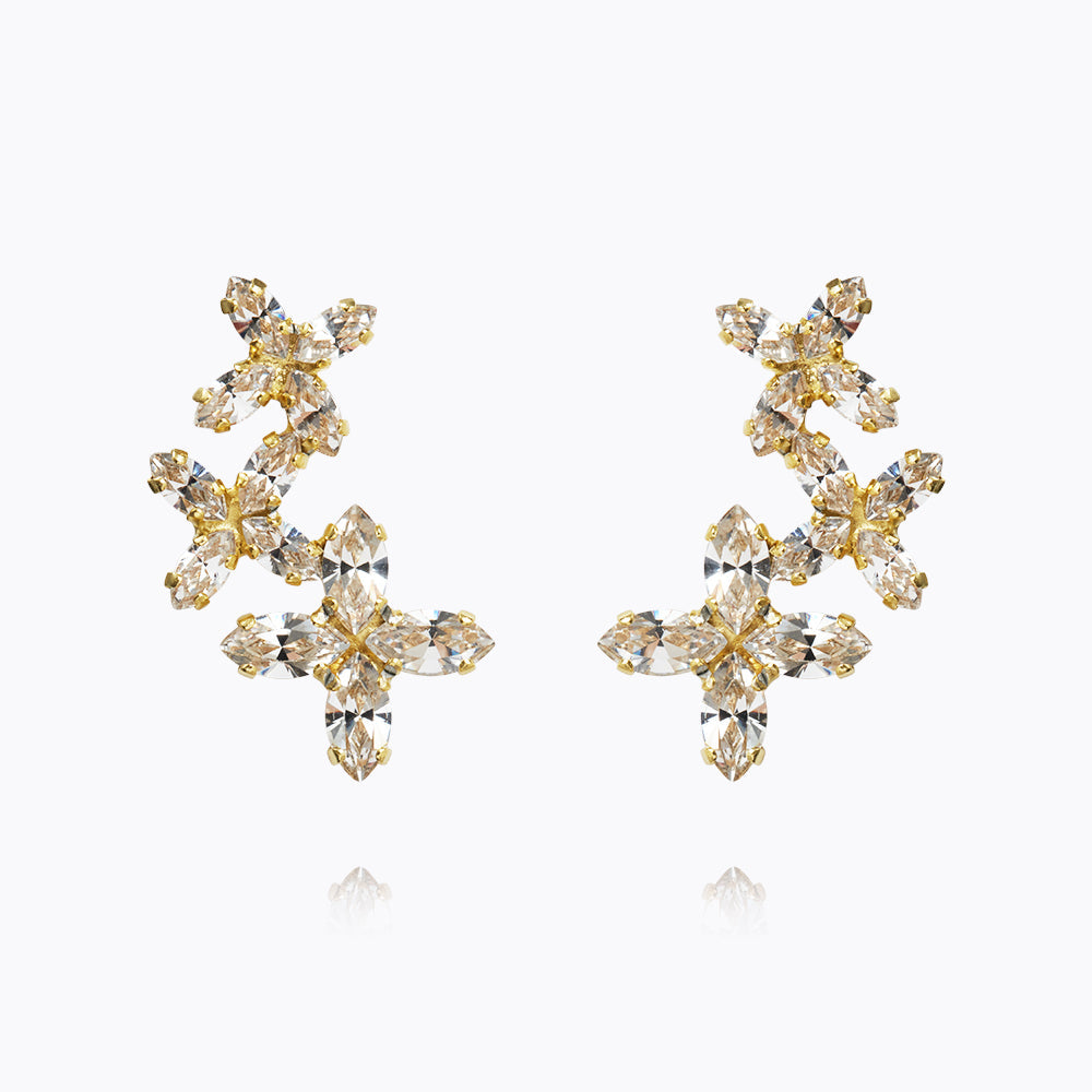 Multi Star Cuff Earrings with Crystal Accents - Trendy Boho Chic Ear Cuff Jewelry for Women - Perfect for Parties, Weddings & Everyday Wear